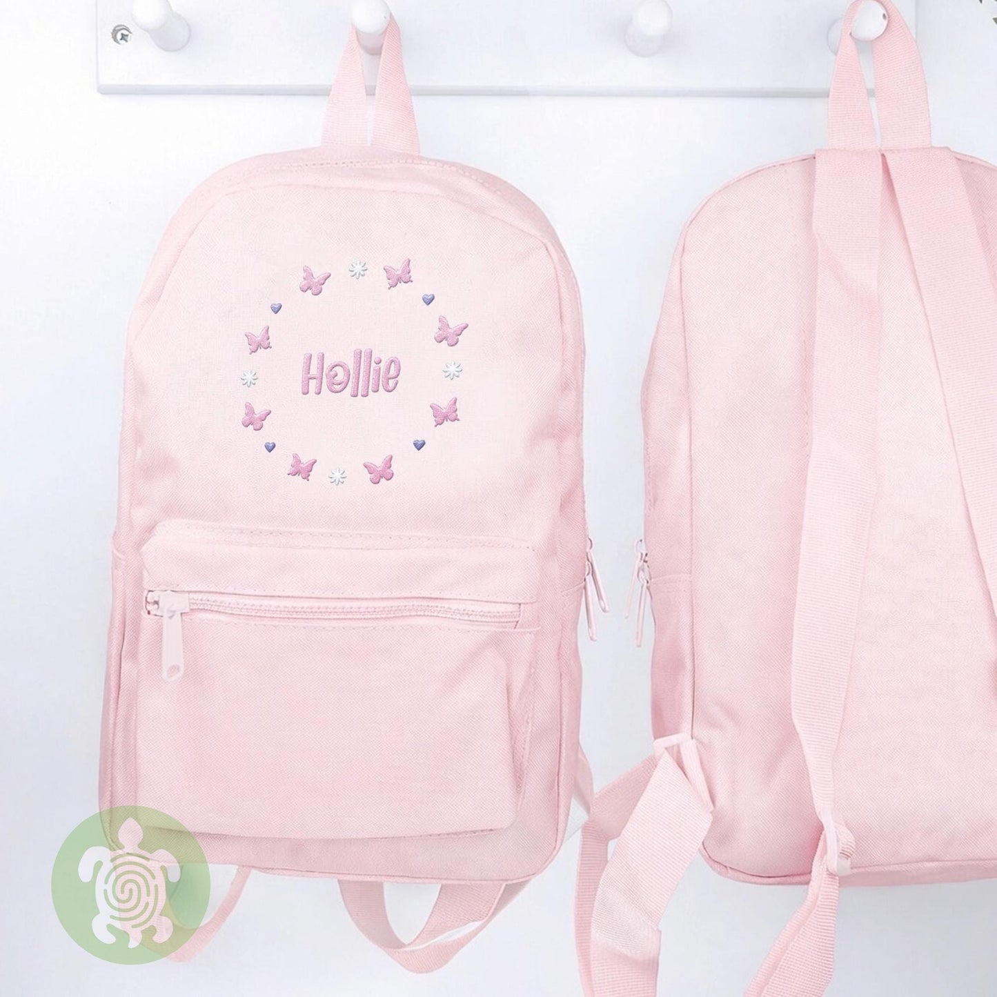 Embroidered Butterfly Girls Backpack, Personalised Children's Rucksack, Nursery Bag, Back to School, Toddler Bag, Birthday, School Bag