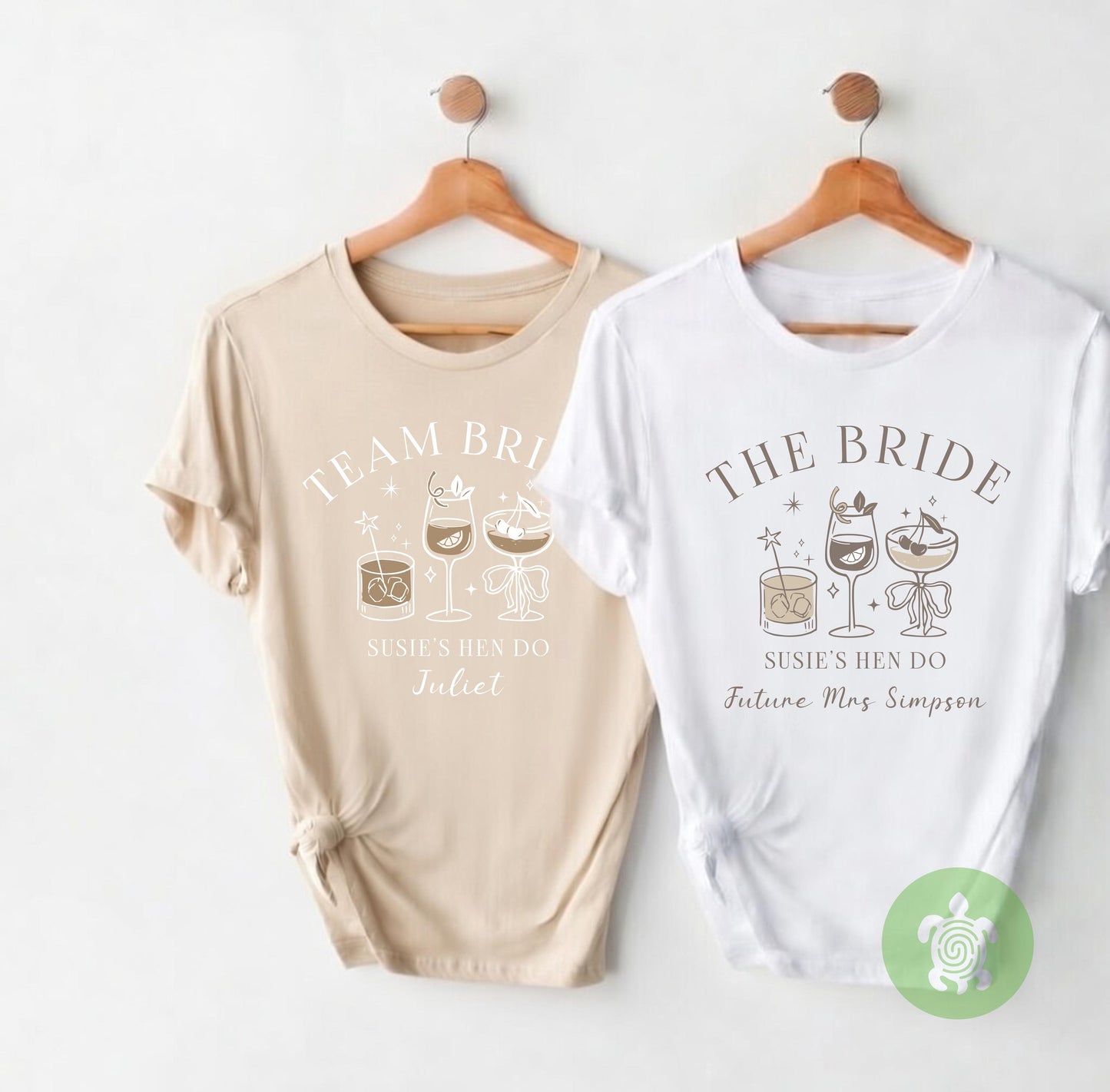 Matching Bride Hen Do Cocktail T-shirt, Personalised Team Bride, Bachelorette Party Tshirts, Bridal Party Top, Bride To Be Tee, Hen Party