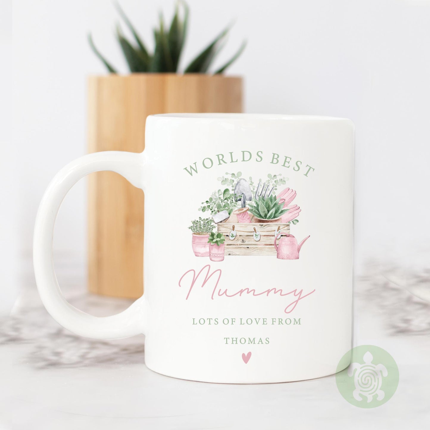 Personalised Garden Theme Mug, World's Best Grandad, Grandma, Mummy, Daddy, Garden Gift, Gardening Mug, Father's Day, Botanical Present