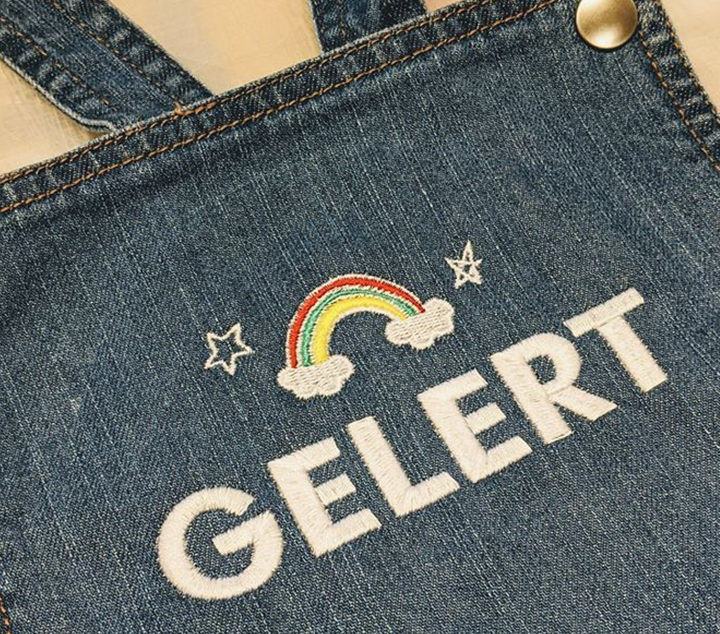 Personalised Embroidered Baby Toddler Denim Dungarees Rainbow Rocketman Daisy Childrens Clothing Birthday Gift