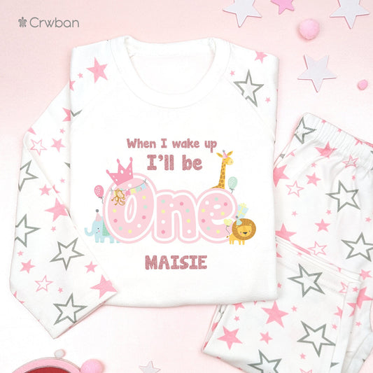 Animal Themed 1st 2nd 3rd Personalised Kids Outfit with Glitter, Birthday Morning Set, Custom Name Cotton Clothing Set, Tight-fitting style