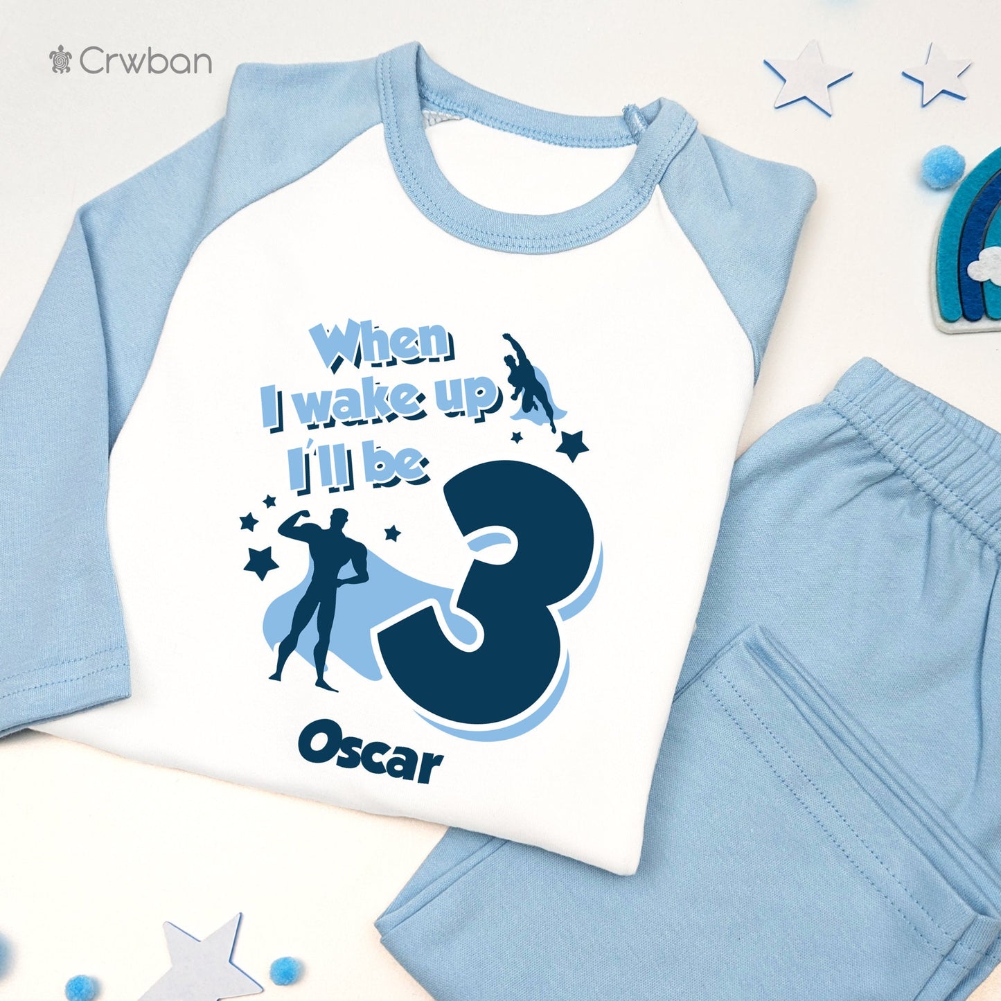 Superhero Birthday Pyjamas Personalised Any Age When I Wake Up I'll Be 1st 2nd 3rd Birthday Gift Boy Girl Toddler