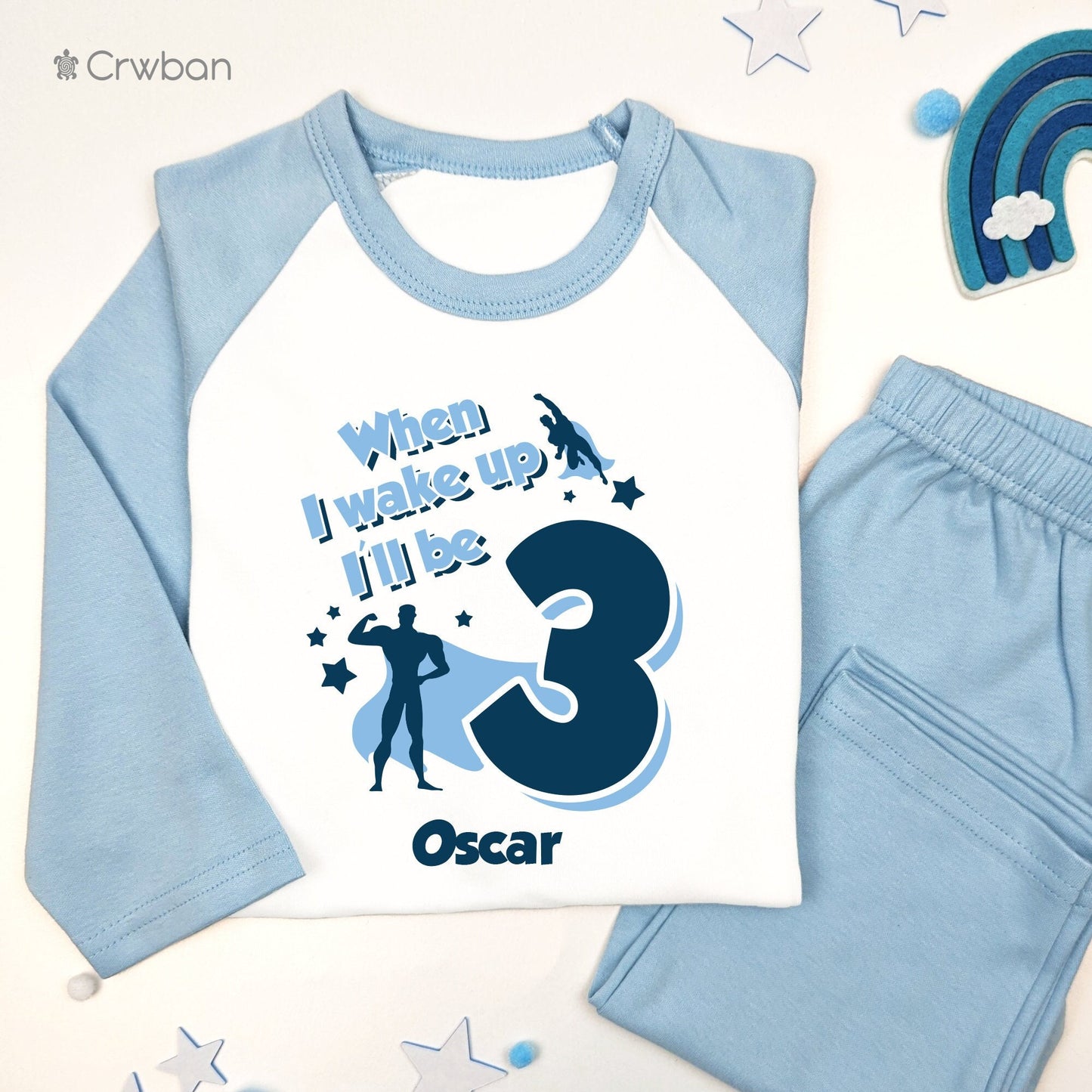 Superhero Birthday Pyjamas Personalised Any Age When I Wake Up I'll Be 1st 2nd 3rd Birthday Gift Boy Girl Toddler