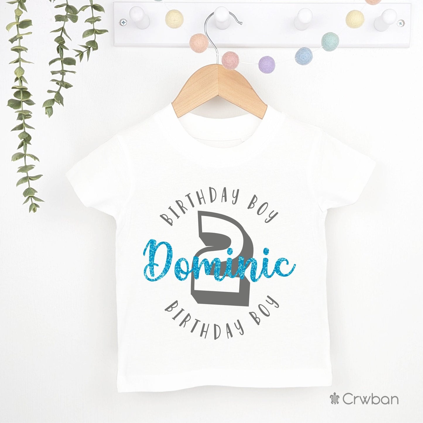 Personalised Birthday Boy T-shirt, 1st 2nd 3rd Any Age Birthday design with Glitter Print Party Top, Party Outfit, Children's T-shirt