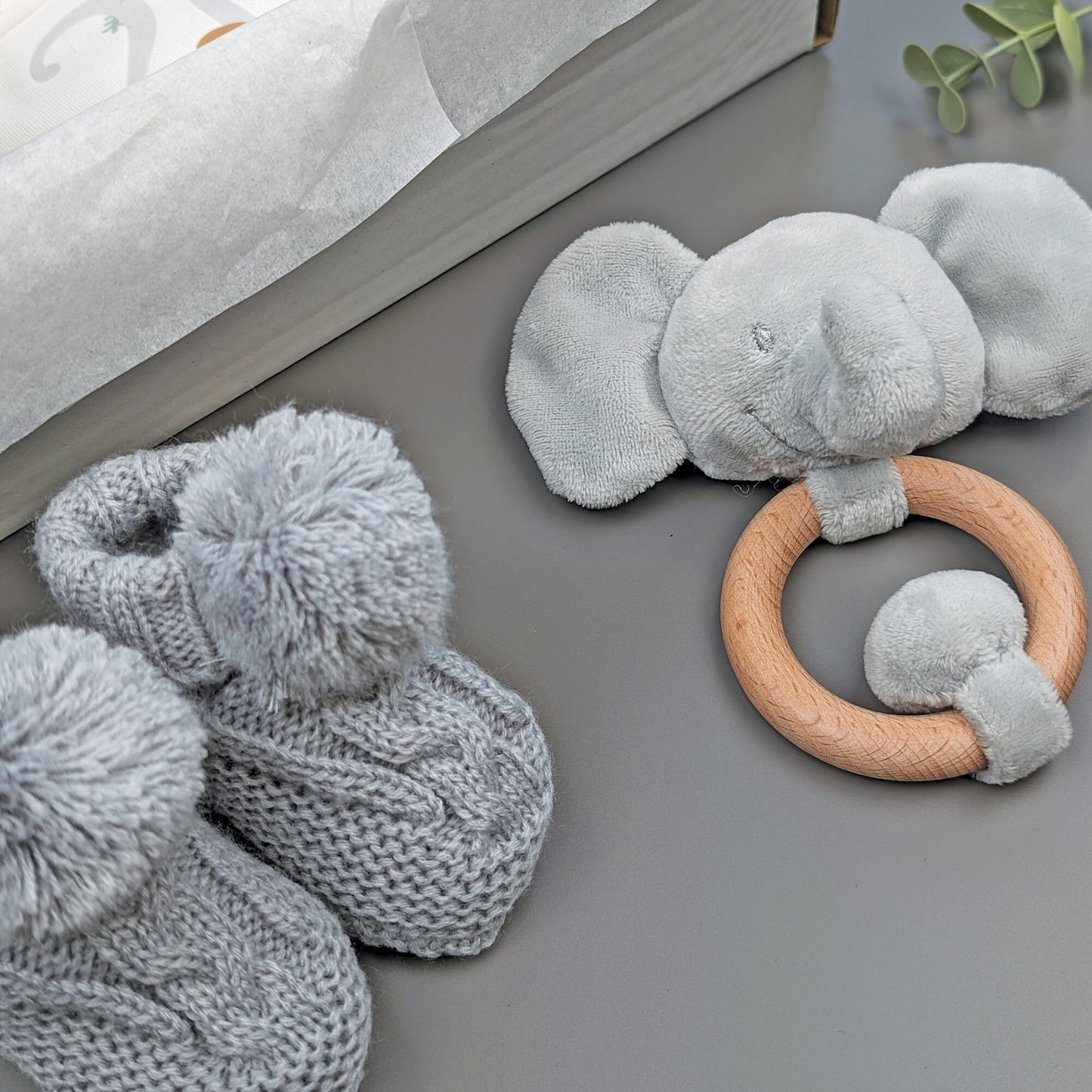 Luxury Elephant Grey Safari Baby Gift Set | Baby Shower Gift | Baby Sleepsuit | Baby Gift | Newborn Girl Boy | New Baby Gift | Newborn Baby