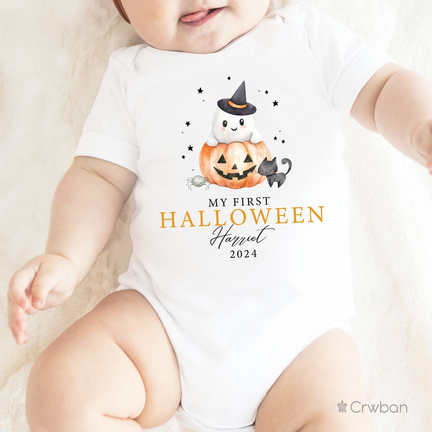 Personalised My 1st Halloween Pumpkin Friends, Baby Halloween, First Halloween Baby vest, Halloween Outfit, Halloween Costume, Baby outfit
