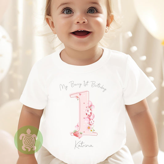 Personalised My Berry 1st Birthday, 1st Birthday Party Sweatshirt, Birthday T-shirt, Baby Vest design Childs Jumper, Girl, Birthday outfit