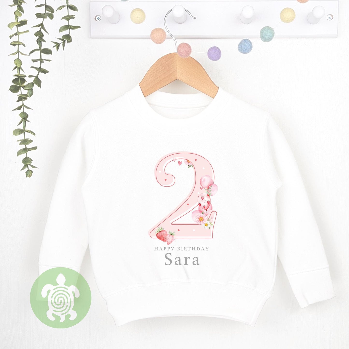 Personalised Strawberry Birthday Any Age, 1st Birthday Party Sweatshirt, Birthday T-shirt, Baby Vest, Childs Jumper, Girl, Birthday outfit