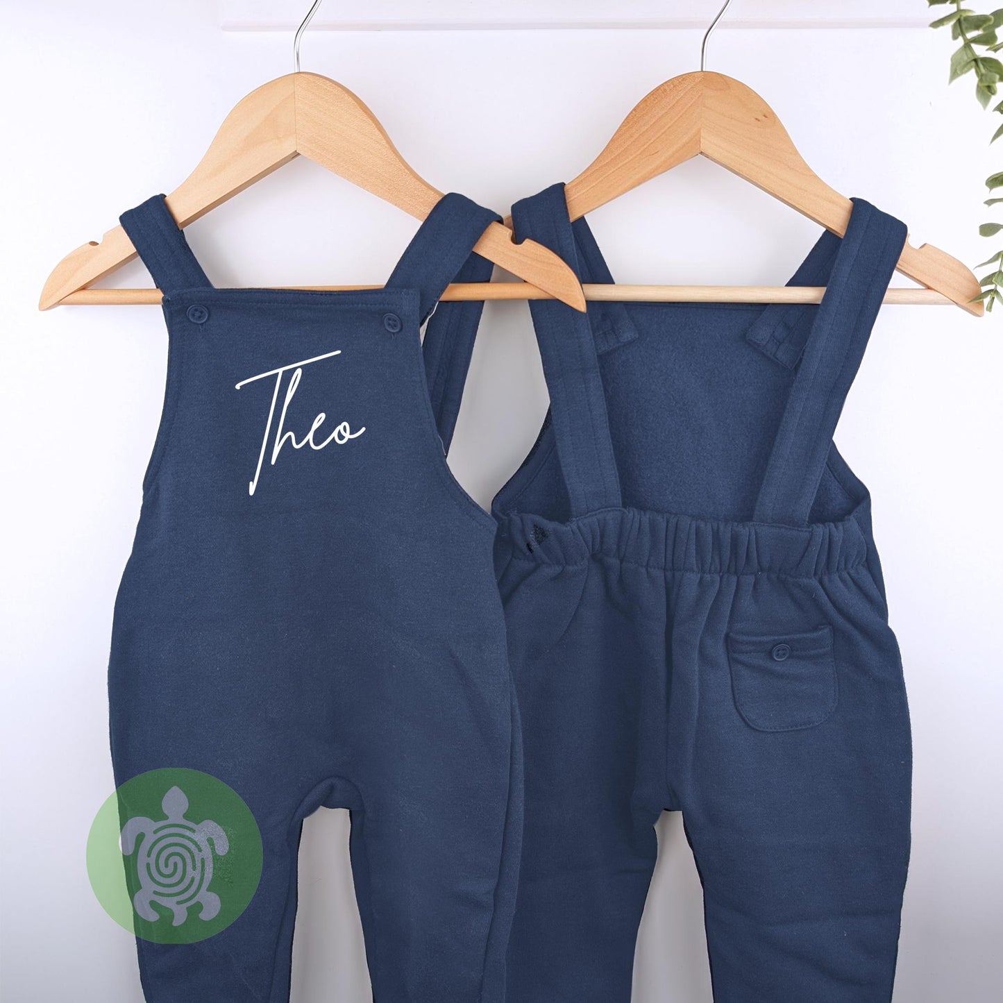 Personalised Printed Baby Toddler Kids Navy Fleece Dungarees, Party Outfit Birthday Gift Birthday Boy Unisex