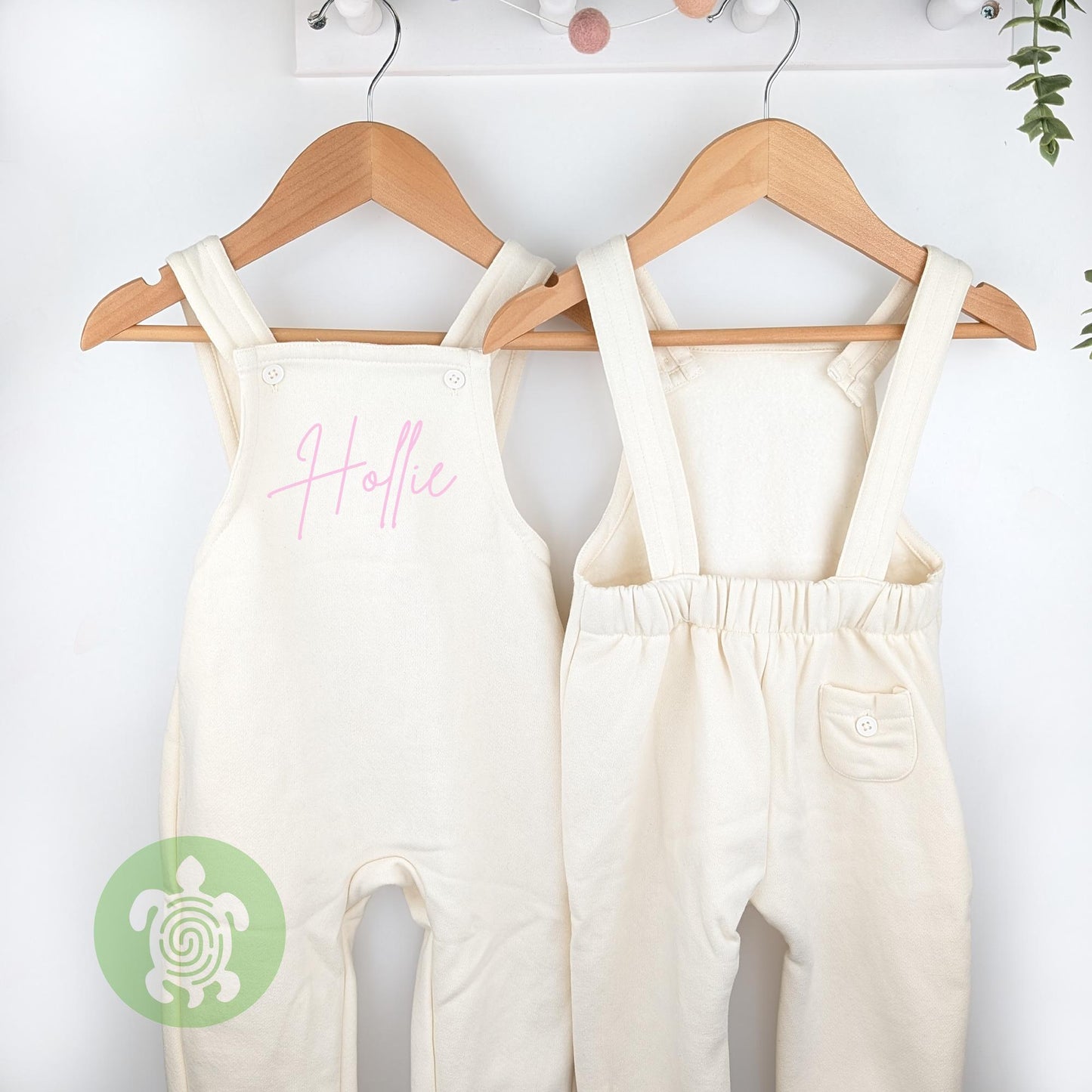 Personalised Printed Baby Toddler Kids Dusty Pink Fleece Dungarees, Party Outfit Birthday Gift Birthday Girl
