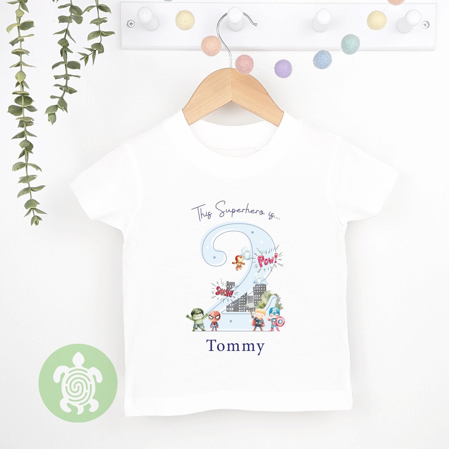 This Superhero is Any Age, 1st Birthday Party Sweatshirt, Personalised First Second Birthday design, Childs Jumper. Superhero T-Shirt