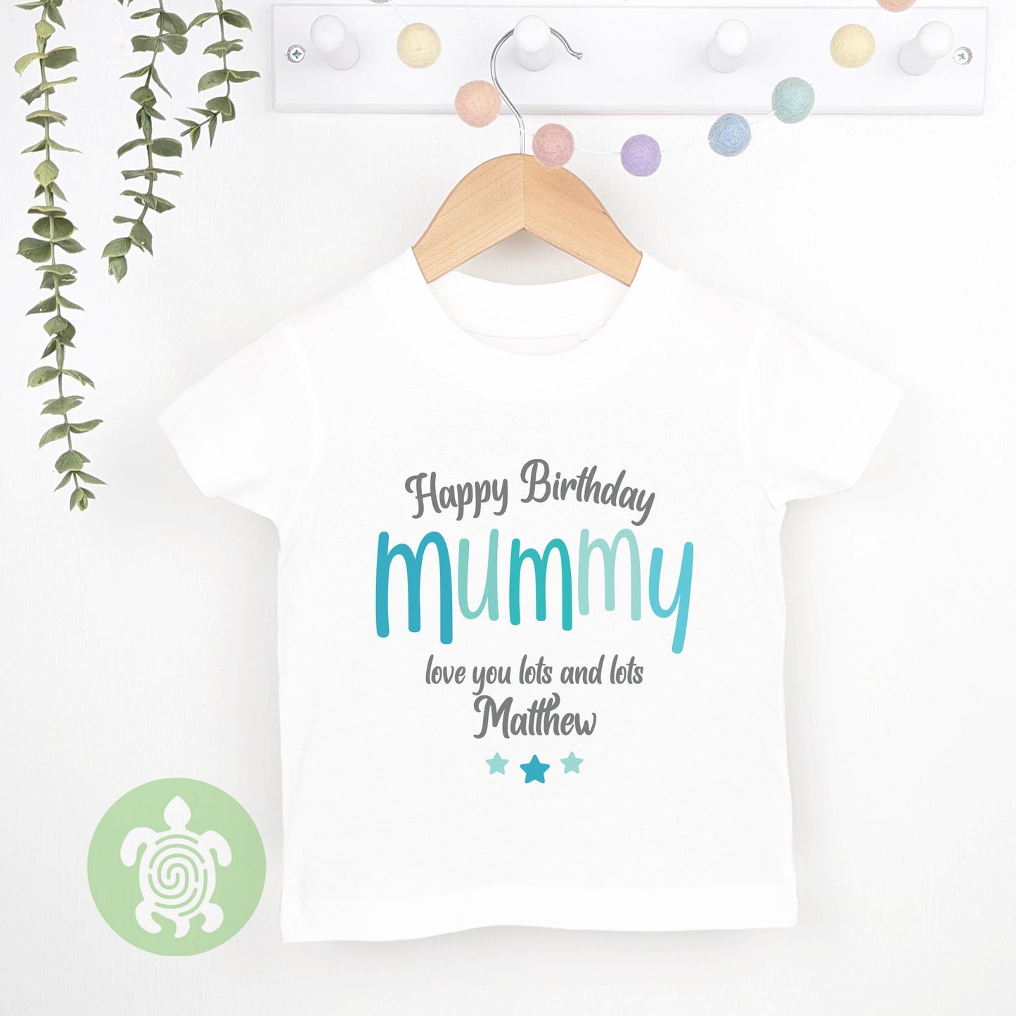 Happy Birthday Mummy Love you Lots Baby Toddler T-shirt Bodysuit Babygrow Personalised Pink Blue Option Gift