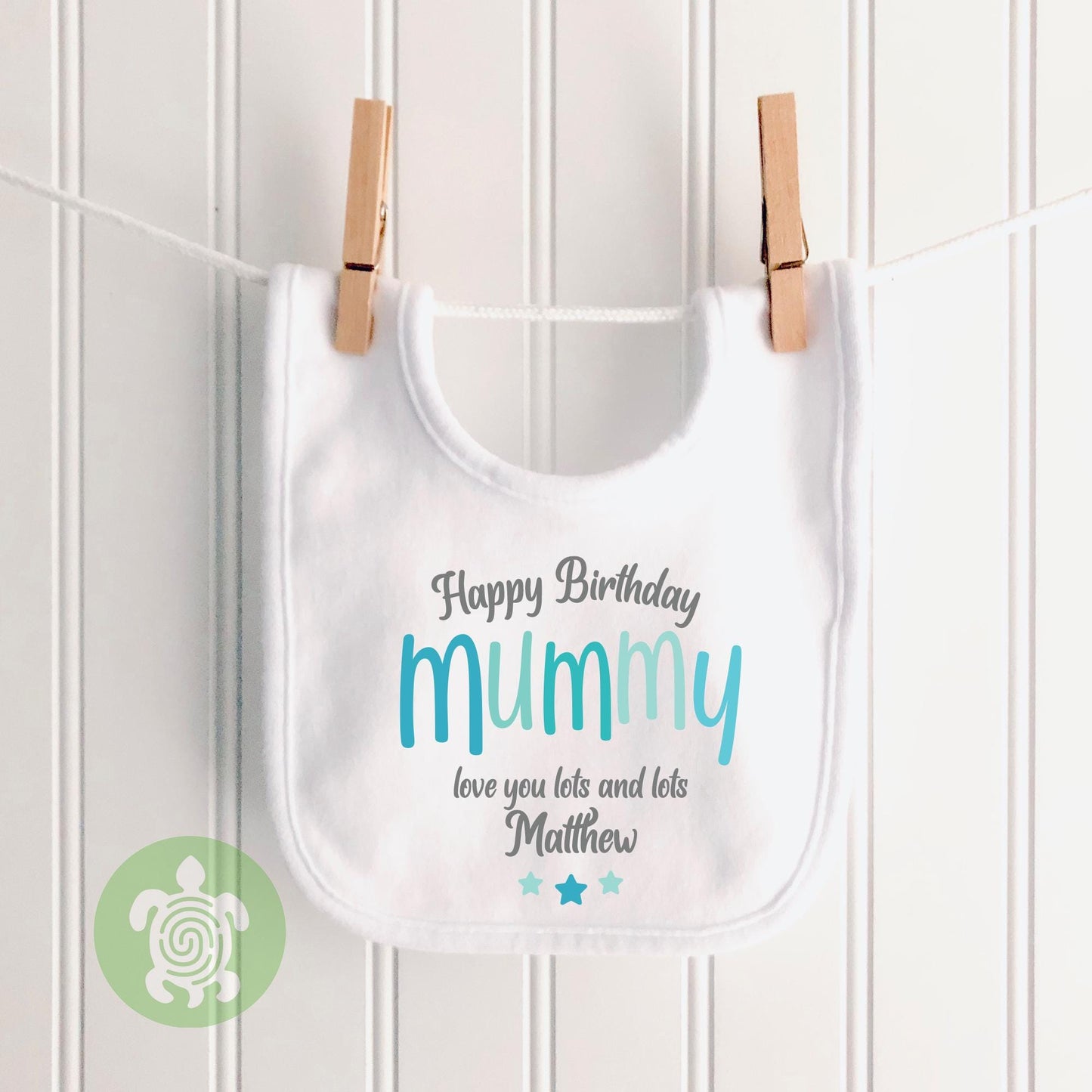 Happy Birthday Mummy Love you Lots Baby Toddler T-shirt Bodysuit Babygrow Personalised Pink Blue Option Gift