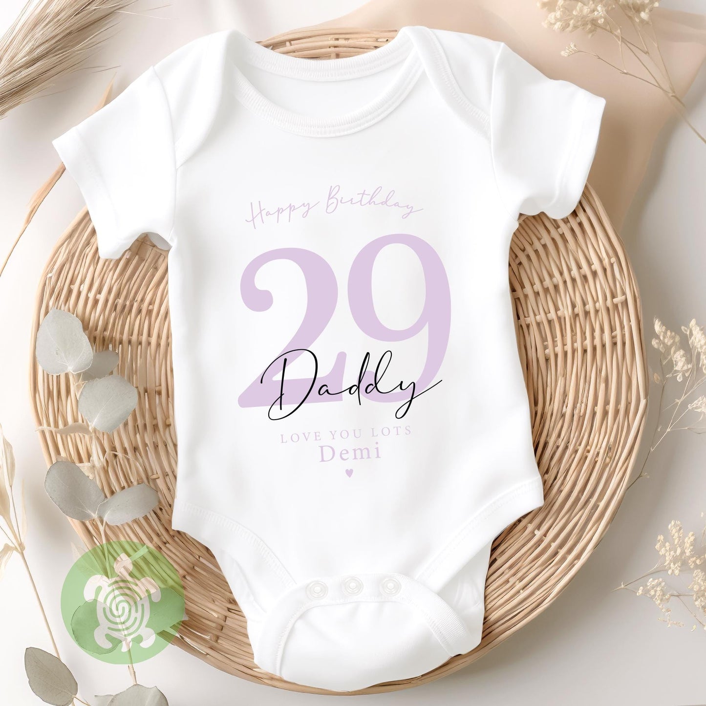 Happy 30th Birthday Daddy Dad Customised Birthday Age, Newborn Baby Toddler Babygrow T-shirt, Personalised Celebration Gift, Any Age