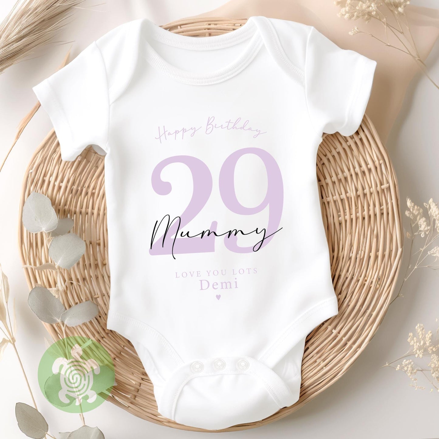 Happy 30th Birthday Mummy Mum Customised Birthday Age, Newborn Baby Toddler Babygrow T-shirt, Personalised Celebration Gift, Any Age