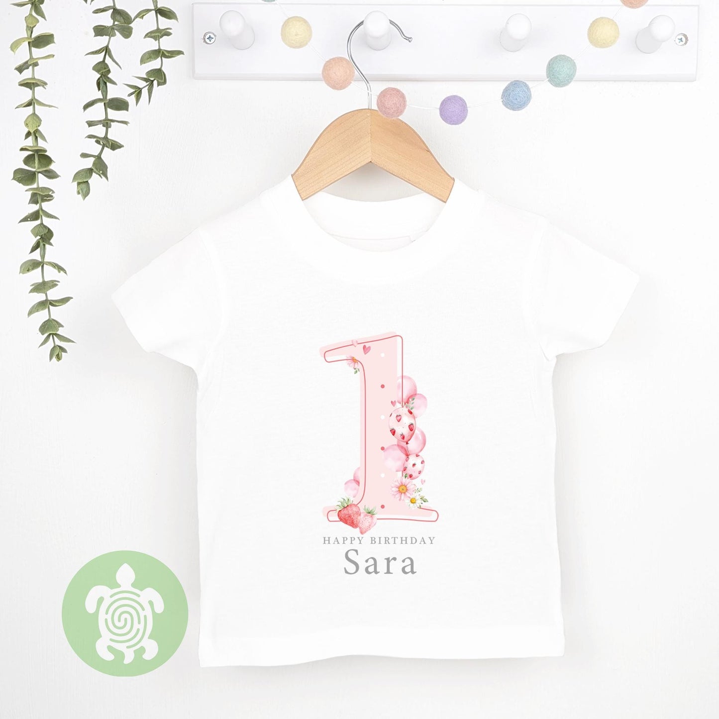 Personalised Strawberry Birthday Any Age, 1st Birthday Party Sweatshirt, Birthday T-shirt, Baby Vest, Childs Jumper, Girl, Birthday outfit