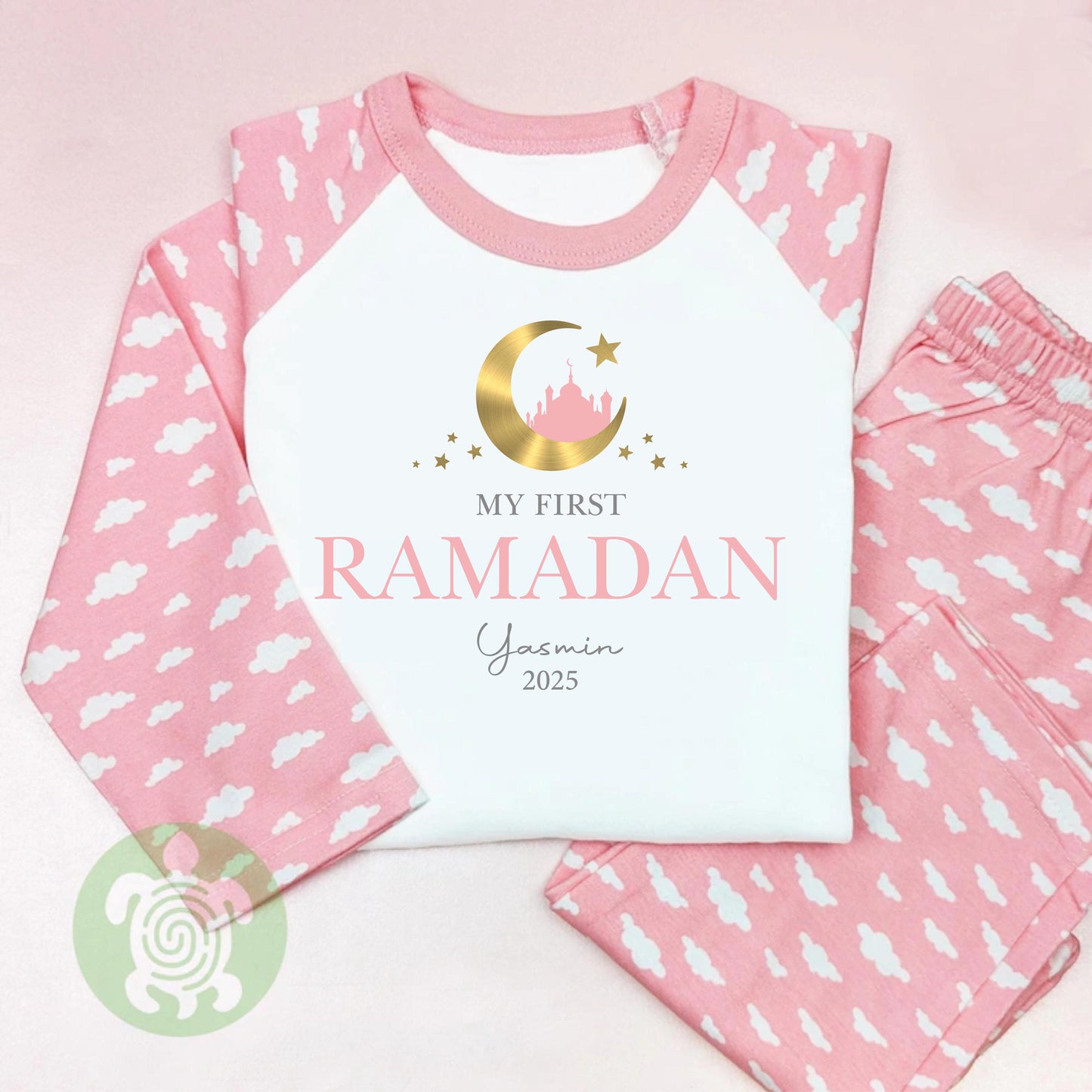 Personalised Baby Pink My First Ramadan, Babygrow Romper/Sleepsuit T-shirt Girl, Ramadan Mubarak, 1st Eid Gift, Baby Newborn Occasion