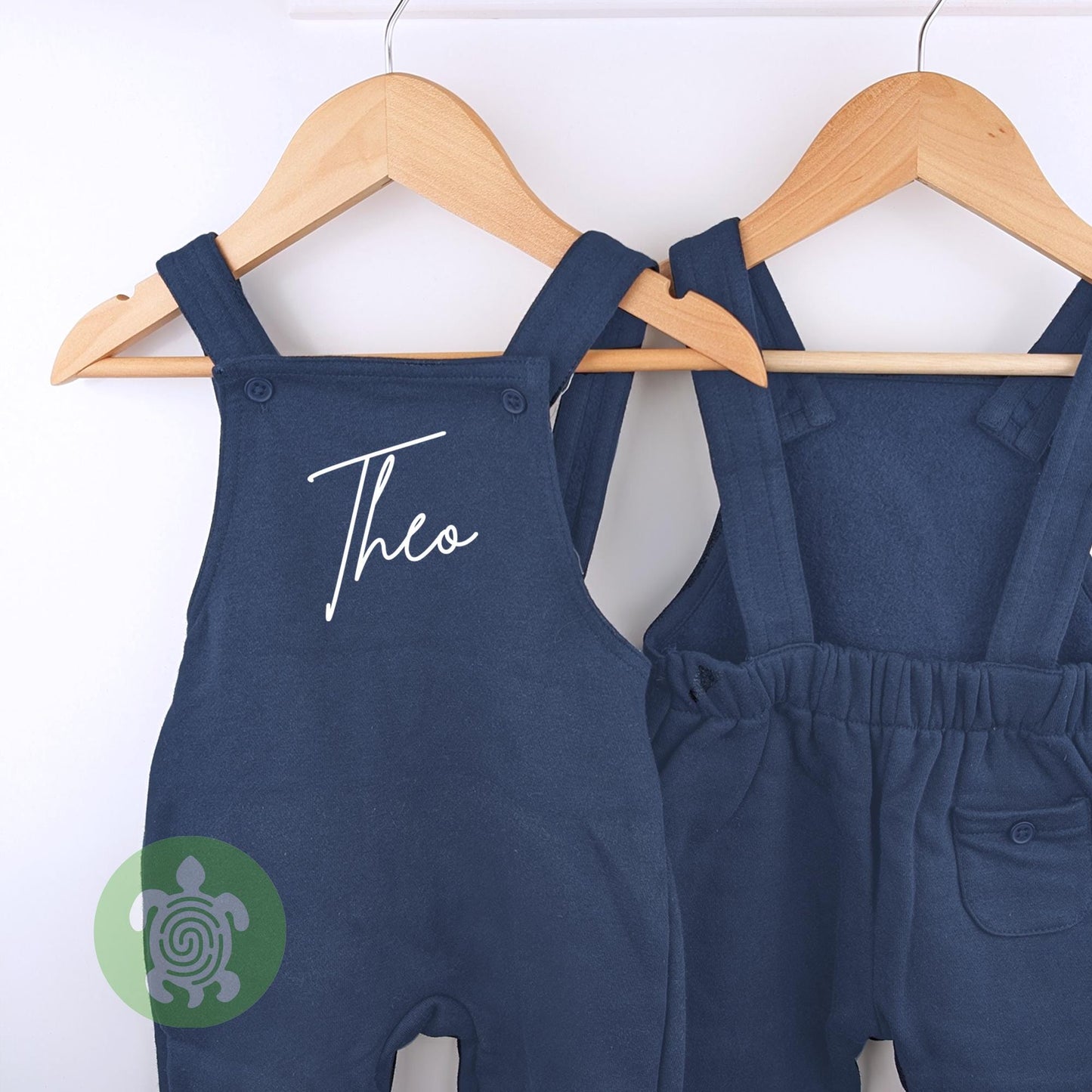 Personalised Printed Baby Toddler Kids Navy Fleece Dungarees, Party Outfit Birthday Gift Birthday Boy Unisex