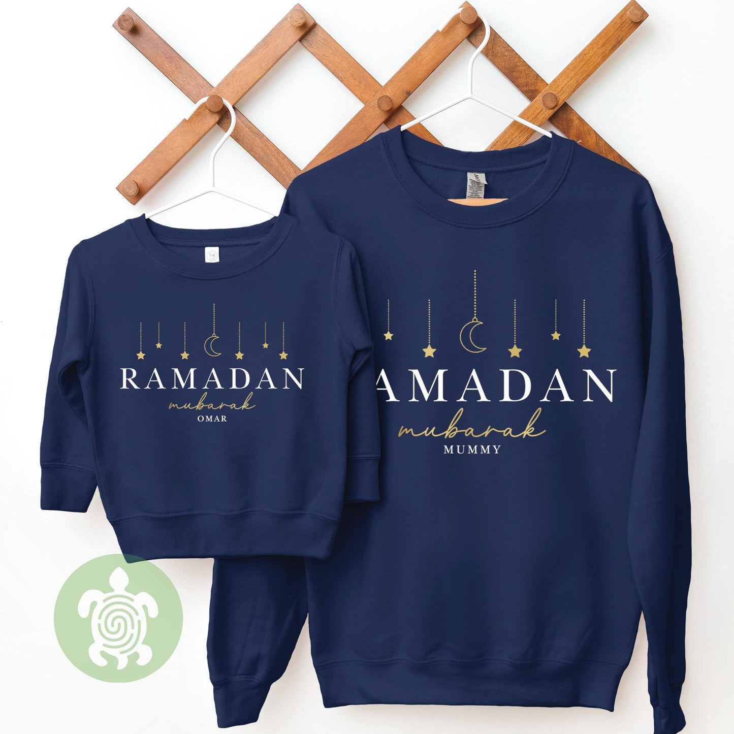Personalised Ramadan Navy Sweatshirts For Family, Eid Islam Muslim Eid, Women Men Sweatshirt, Jumpers For Kids, Muslim Holiday