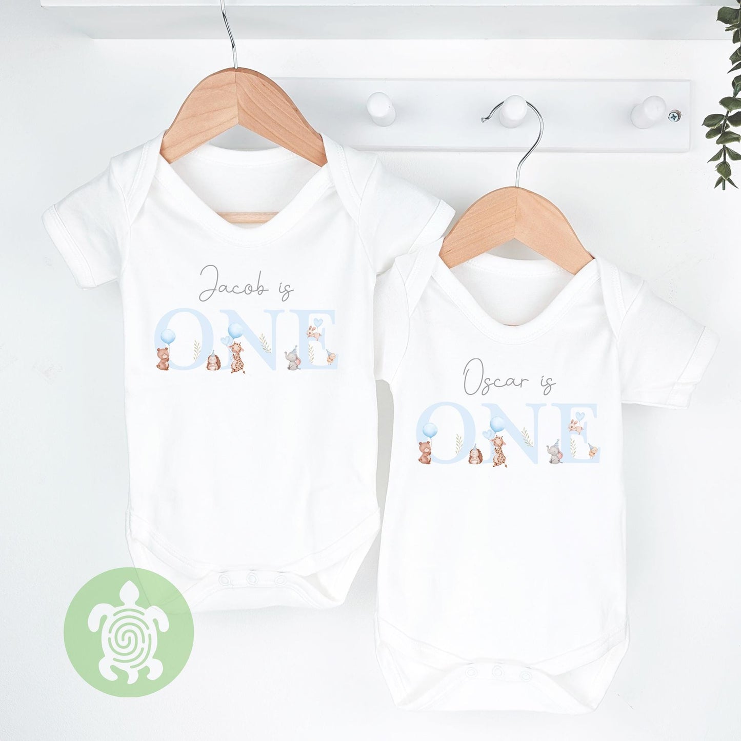 Blue Animals Birthday Party Birthday T-shirt, 1st birthday Sweatshirt, Personalised First Birthday design, Childs Any Age, Baby Boy Gift