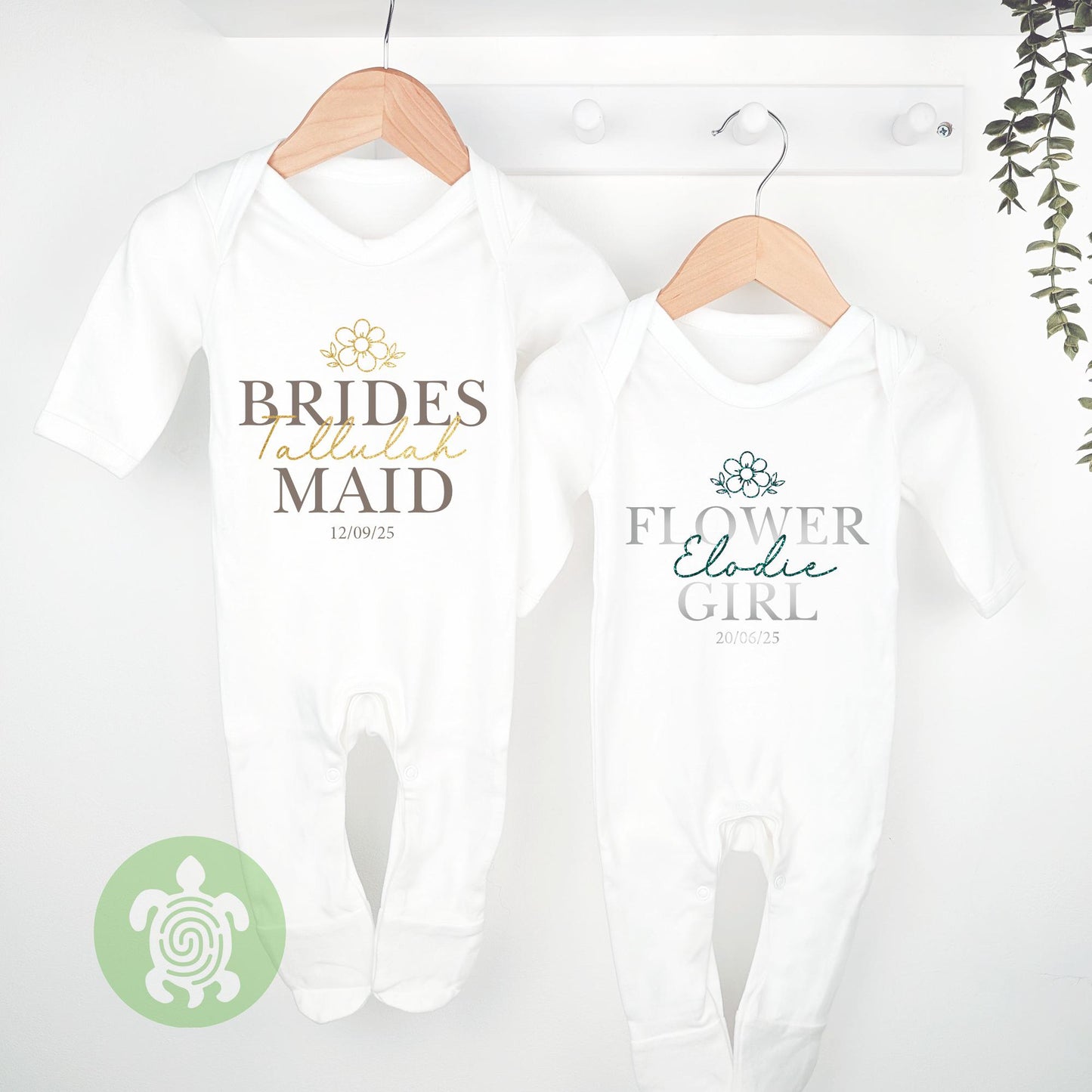 Flower Girl Bridesmaid Wedding Glitter Name flower, Special Occasion, Kids Outfit, Morning Set, Custom Cotton Clothing, Tight-fitting style