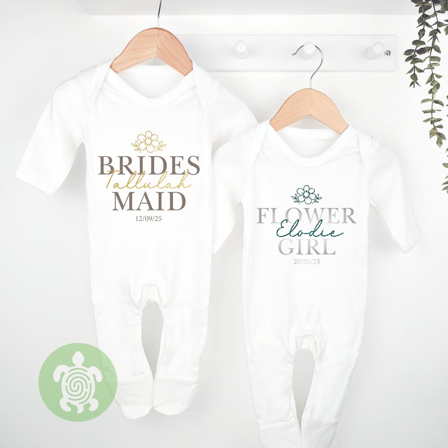 Flower Girl Bridesmaid Wedding Glitter Name flower, Special Occasion, Kids Outfit, Morning Set, Custom Cotton Clothing, Tight-fitting style