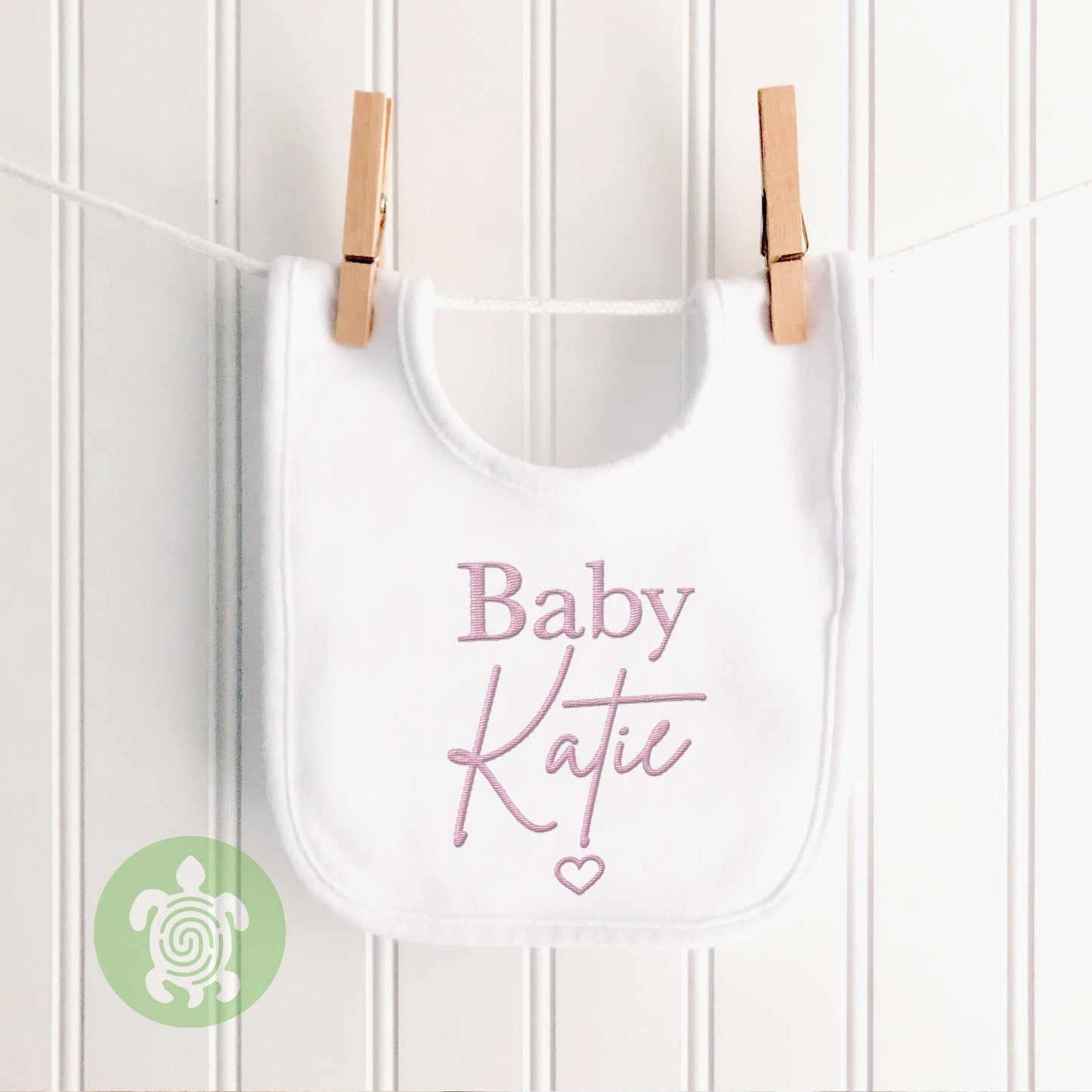 Pink Embroidered Personalised Baby Sleepsuit, New Baby Gift, Newborn Baby Gift, Personalised Surname or Name Baby Announcement, Baby Shower