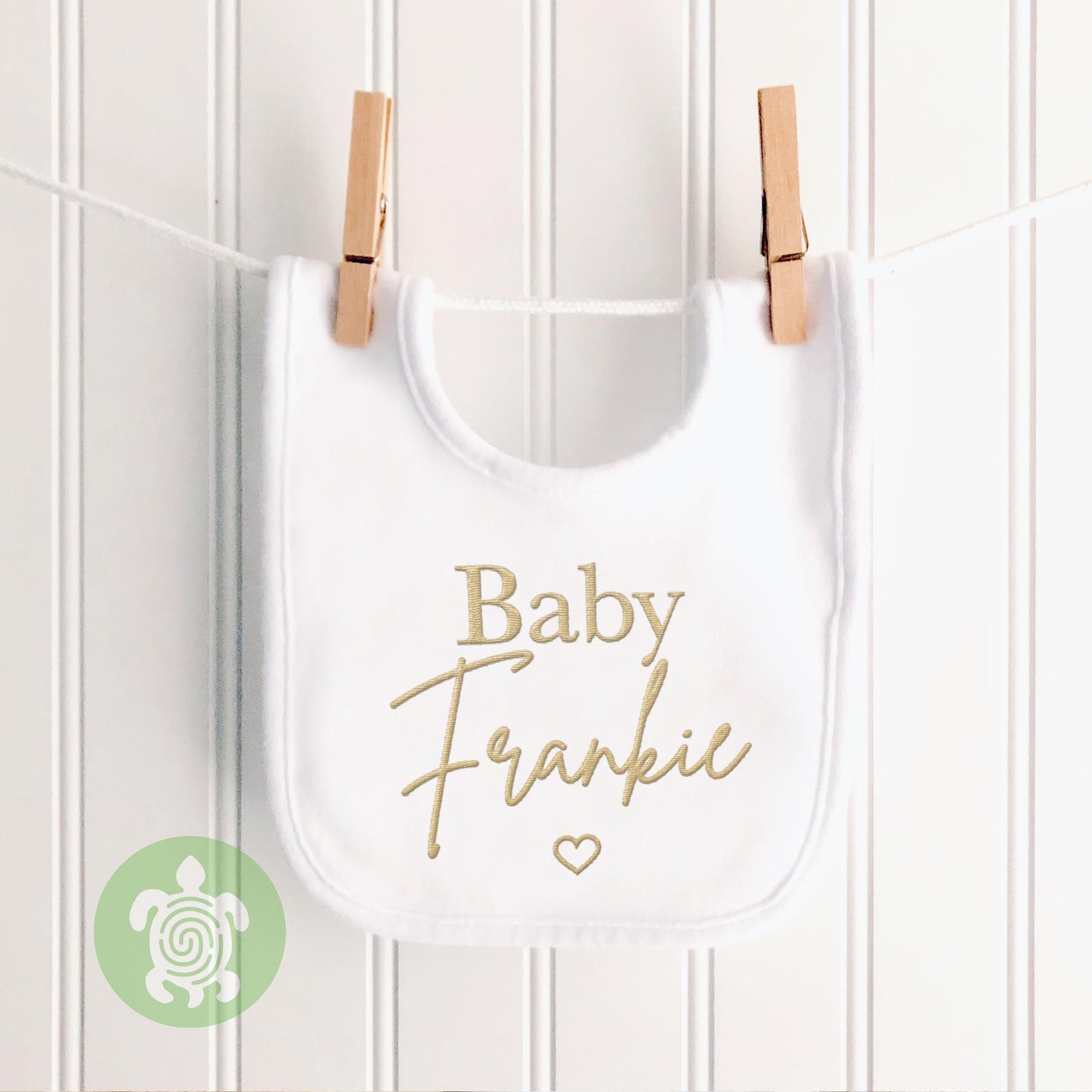 Beige Embroidered Personalised Baby Sleepsuit, New Baby Gift, Newborn Baby Gift, Personalised Surname or Name Baby Announcement, Baby Shower