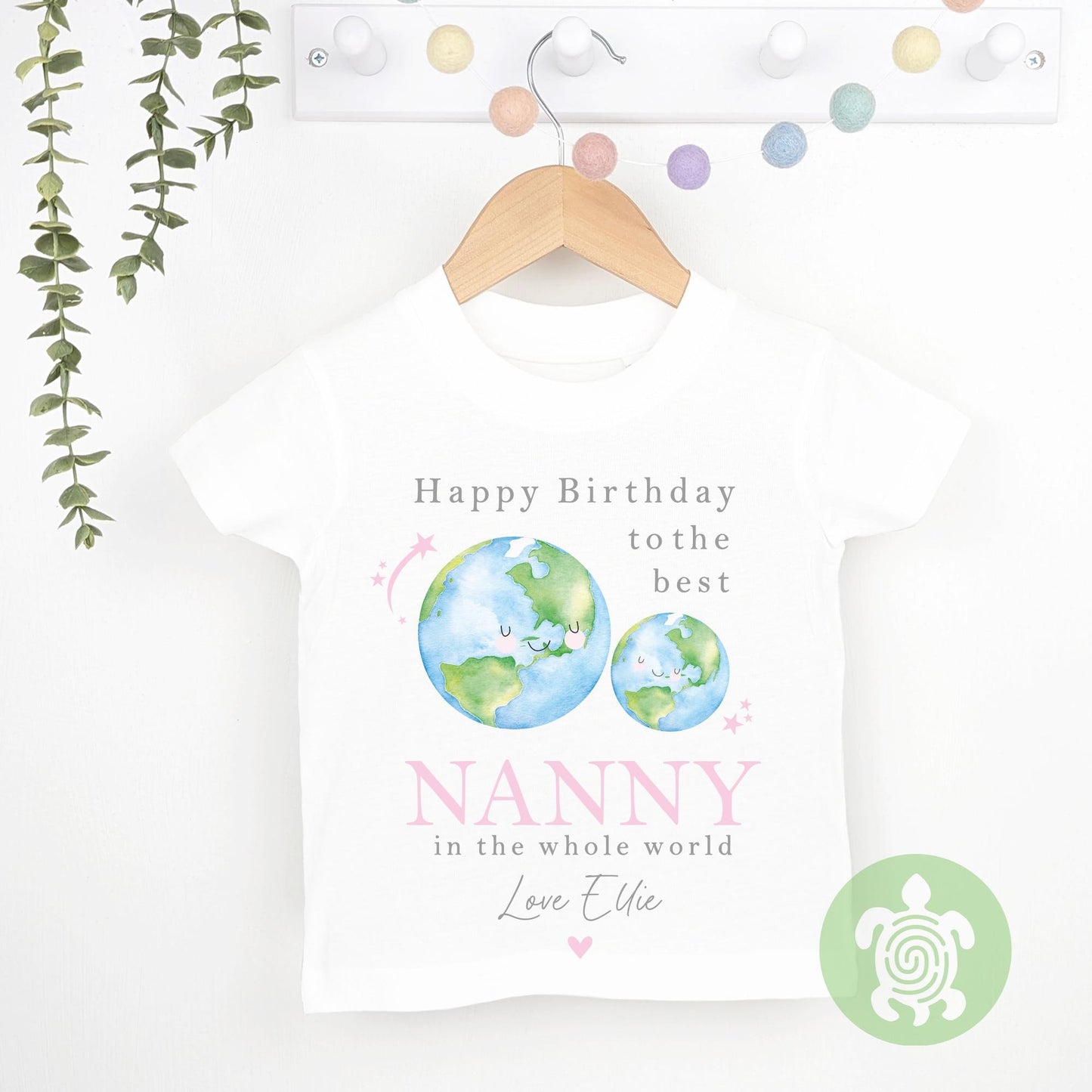 Personalised Pink Happy Birthday Best in the World Mummy, Daddy, Nanny, Grandad, Auntie, Uncle Love you Lots Baby Bodysuit Babygrow, Tshirt
