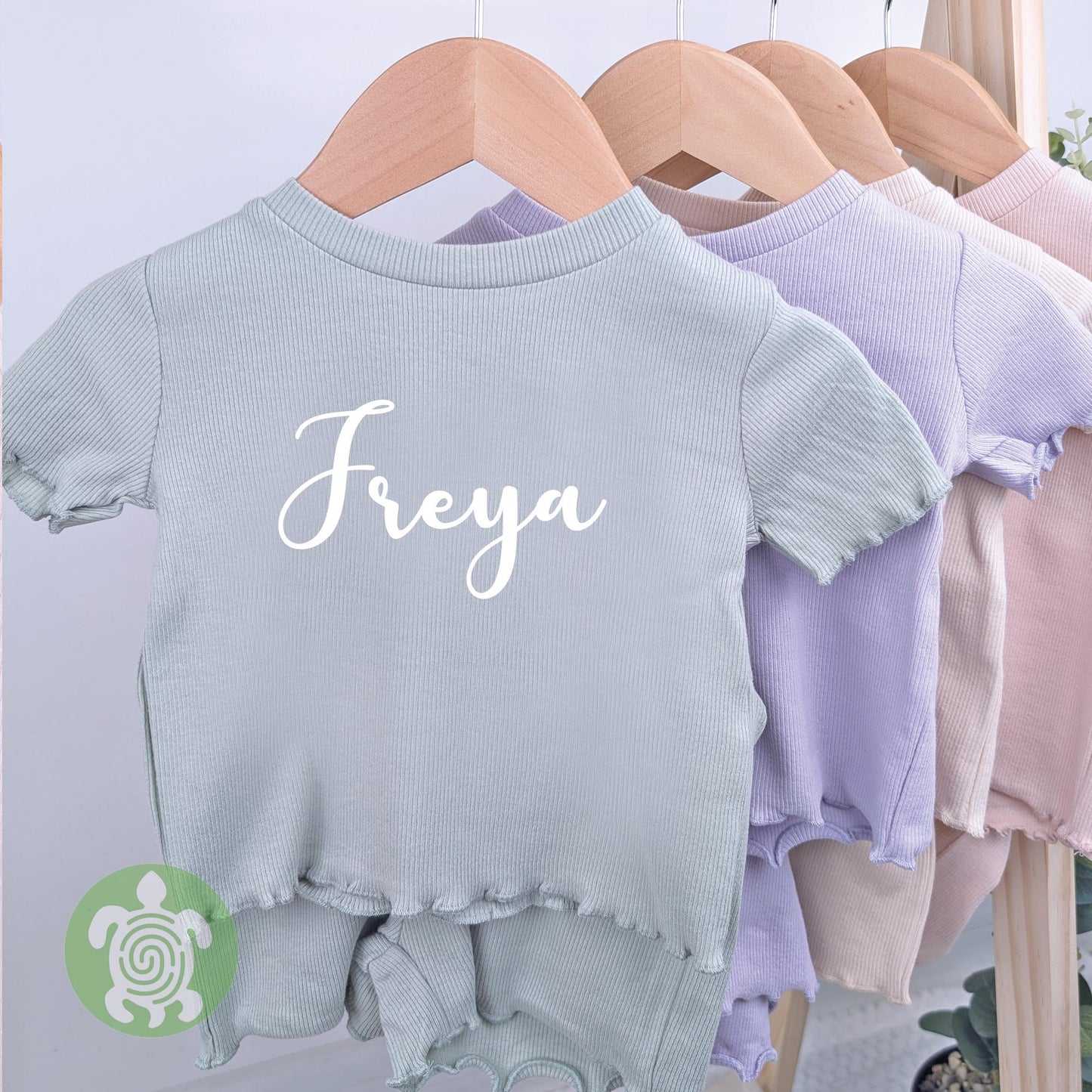 Summer Personalised Printed Name Child Cotton Sets, Kids Sets, Personalised T-Shirt & Shorts Summer Outfit, Toddler Outfit, Summer Outfit