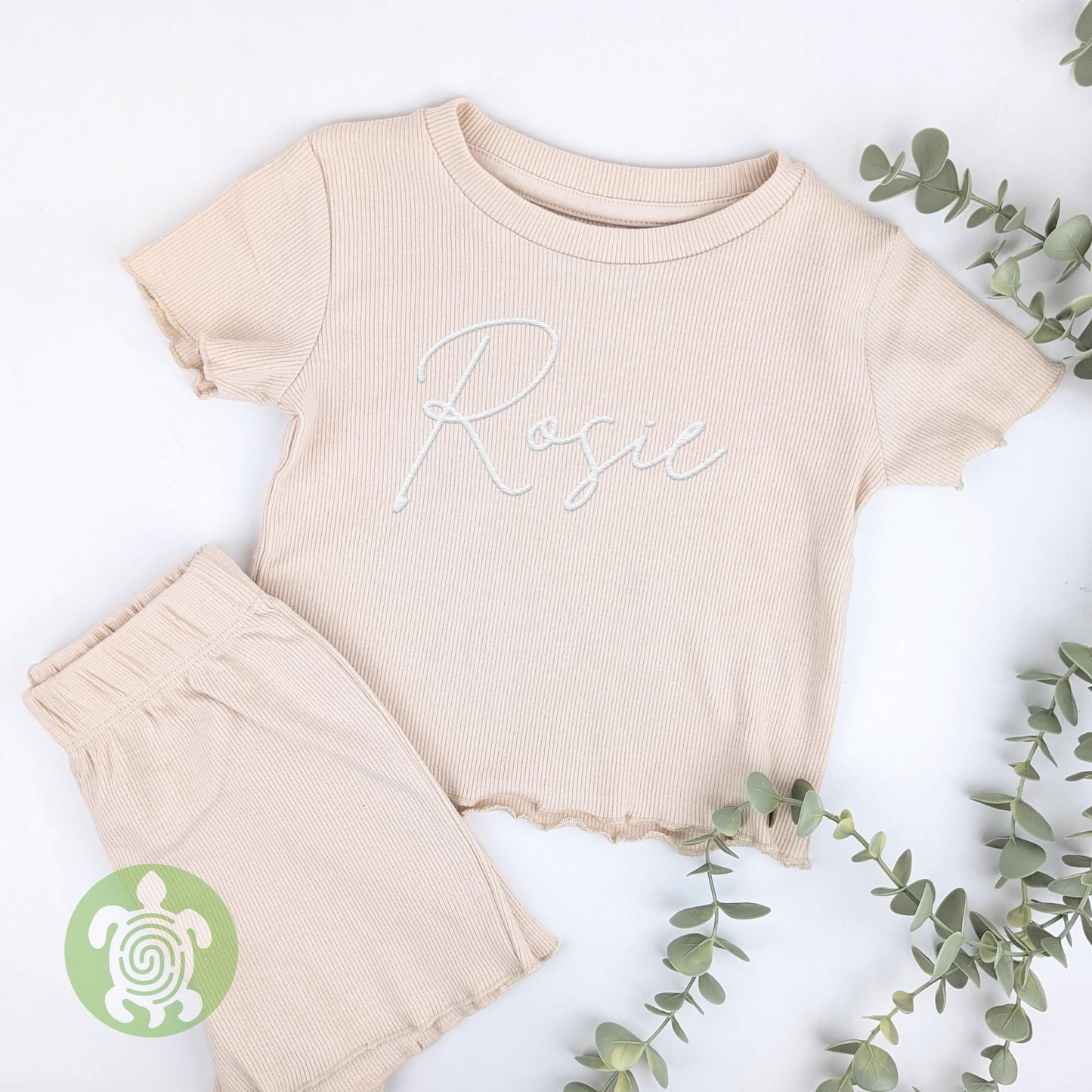 Summer Personalised Embroidered Name Child Cotton Sets, Kids Sets, Personalised T-Shirt &Shorts Summer Outfit, Toddler Outfit, Summer Outfit