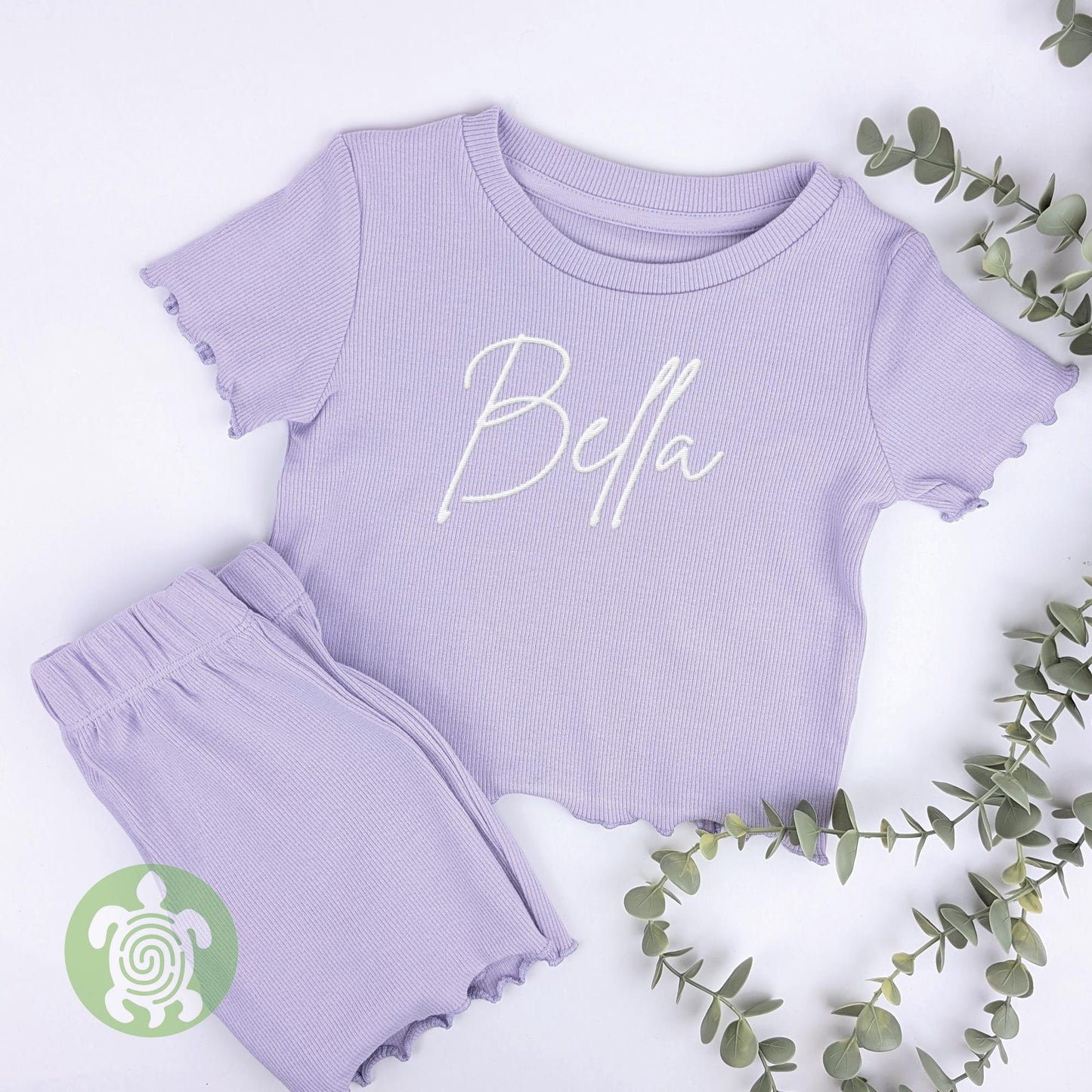 Summer Personalised Embroidered Name Child Cotton Sets, Kids Sets, Personalised T-Shirt &Shorts Summer Outfit, Toddler Outfit, Summer Outfit