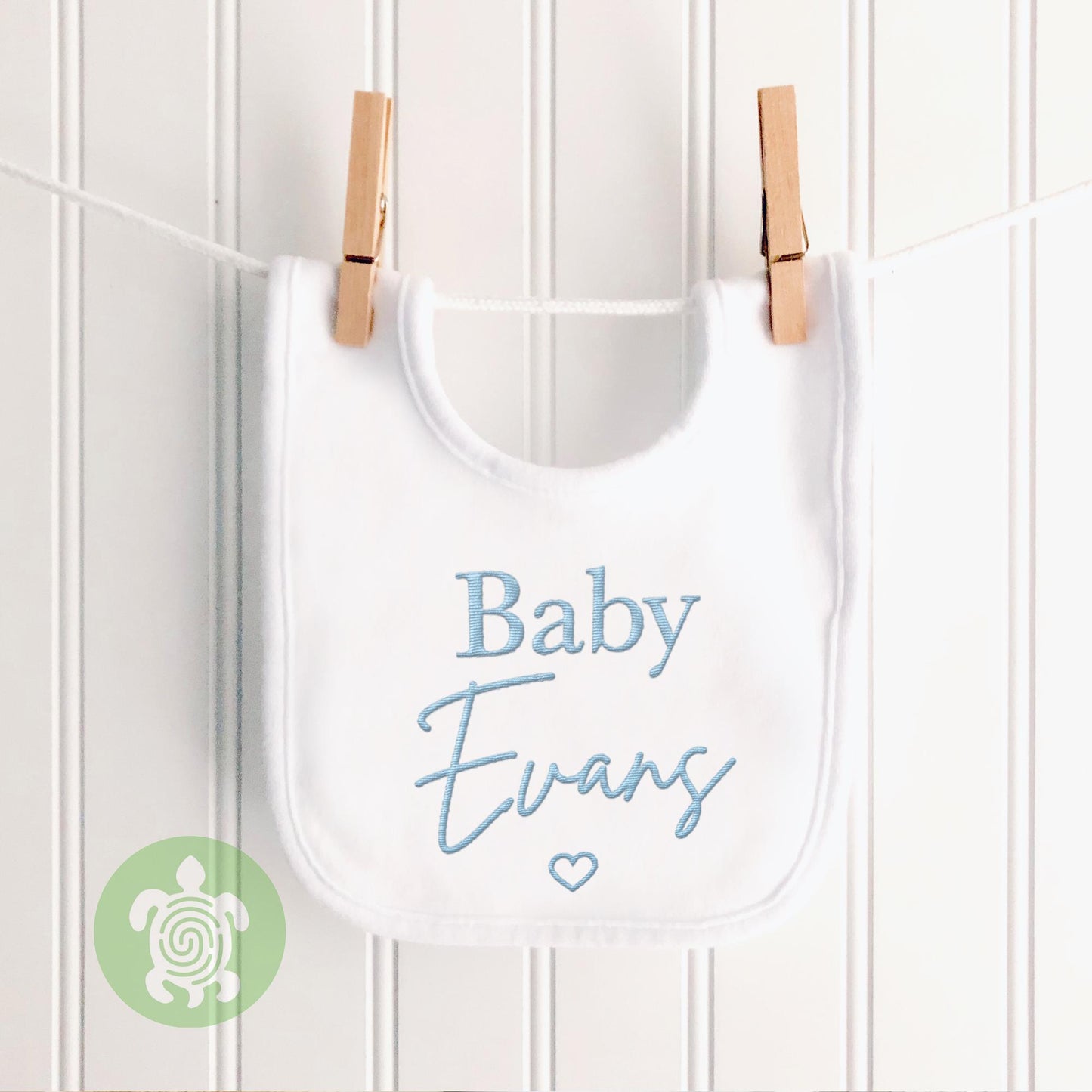 Blue Embroidered Personalised Baby Sleepsuit, New Baby Gift, Newborn Baby Gift, Personalised Surname or Name Baby Announcement, Baby Shower