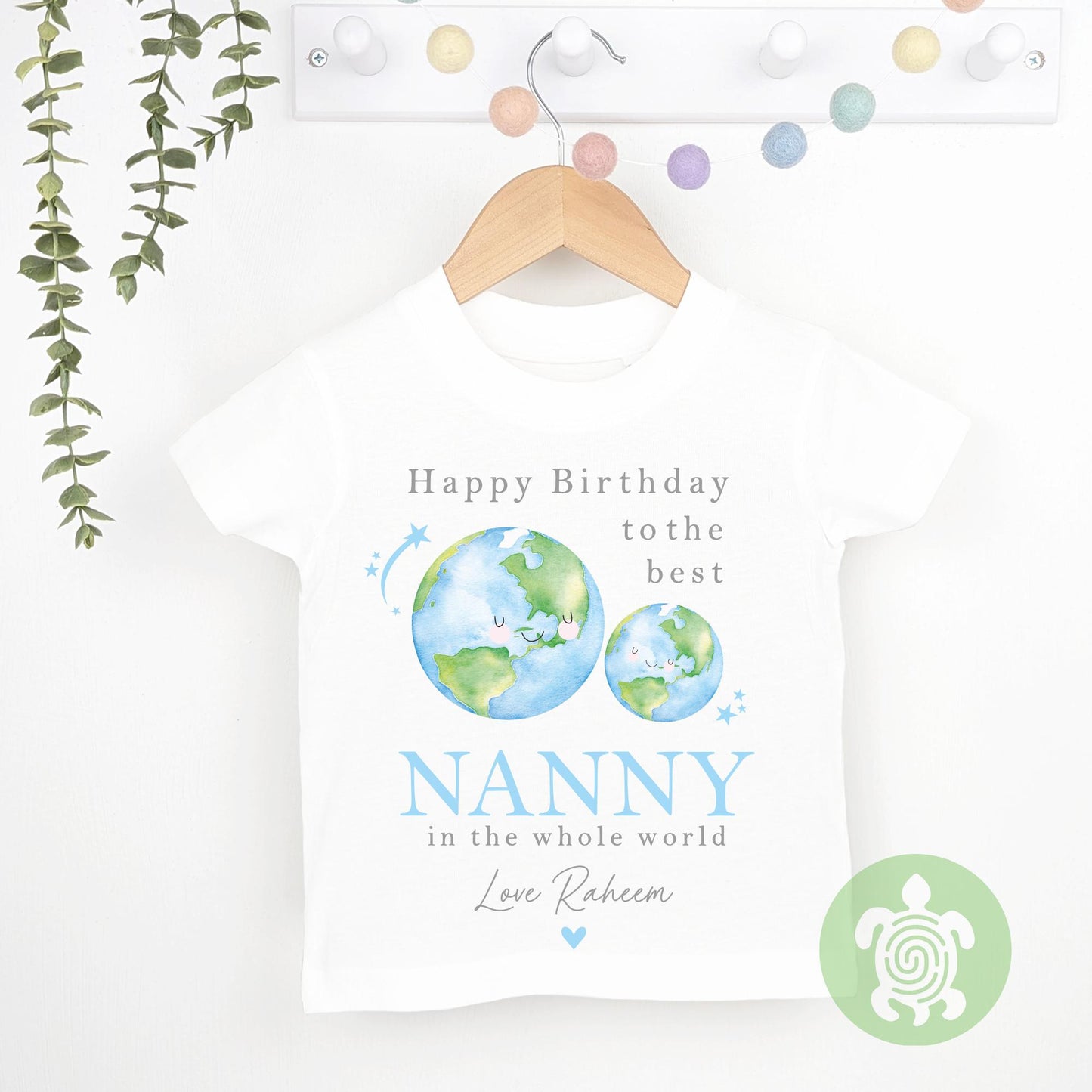 Personalised Blue Happy Birthday Best in the World Mummy, Daddy, Nanny, Grandad, Auntie, Uncle Love you Lots Baby Bodysuit Babygrow, Tshirt