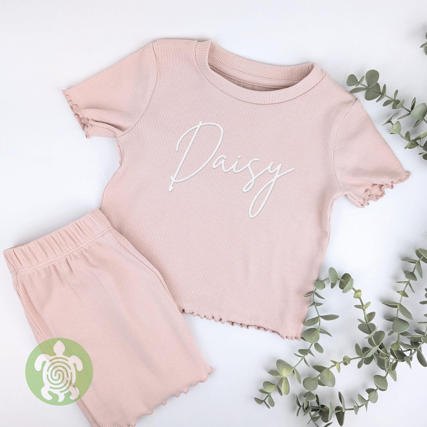 Summer Personalised Embroidered Name Child Cotton Sets, Kids Sets, Personalised T-Shirt &Shorts Summer Outfit, Toddler Outfit, Summer Outfit