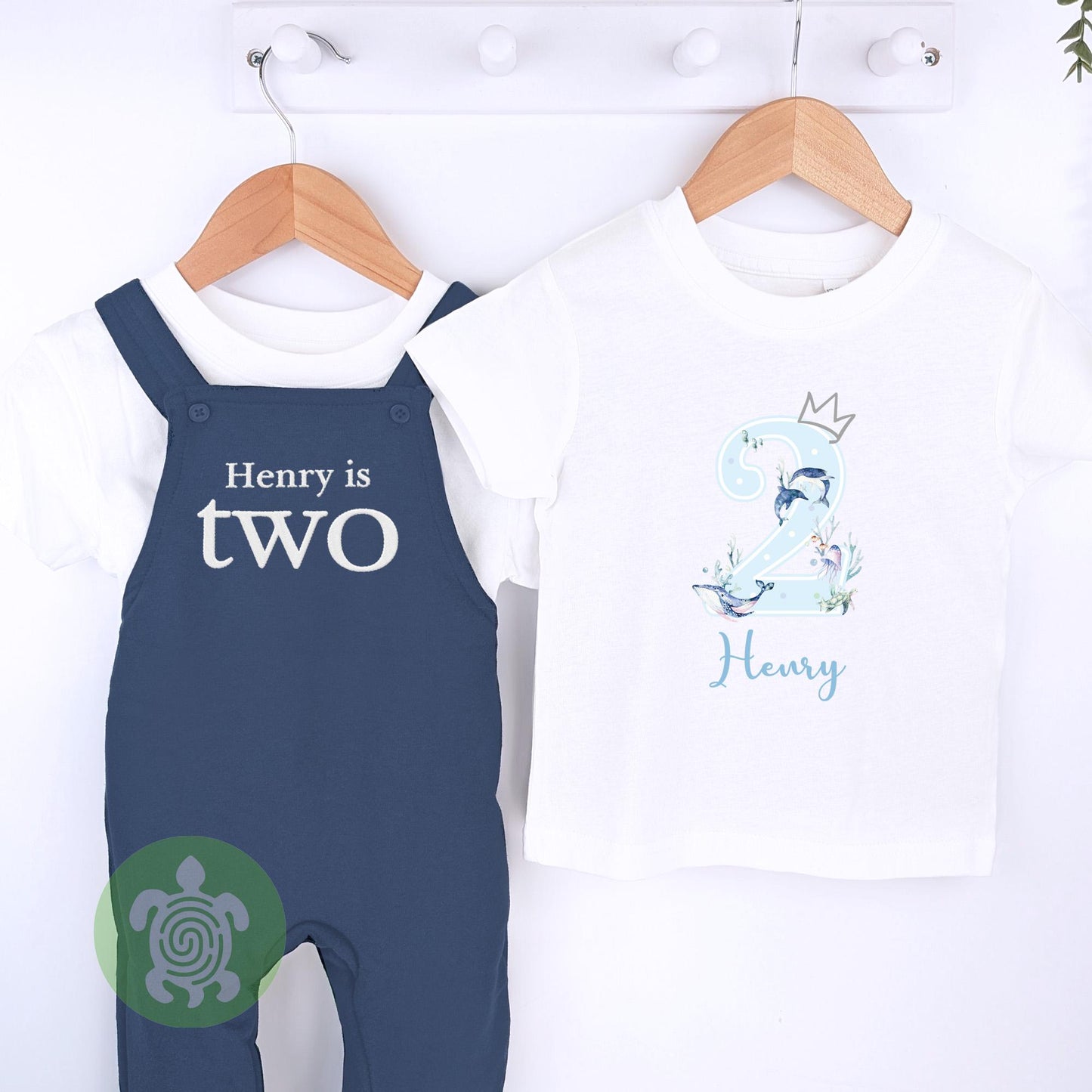 Any Age Personalised Embroidered Birthday Navy Fleece Dungarees Set, 1st Party Outfit with Colour Print, Childs Clothing, Birthday Outfit