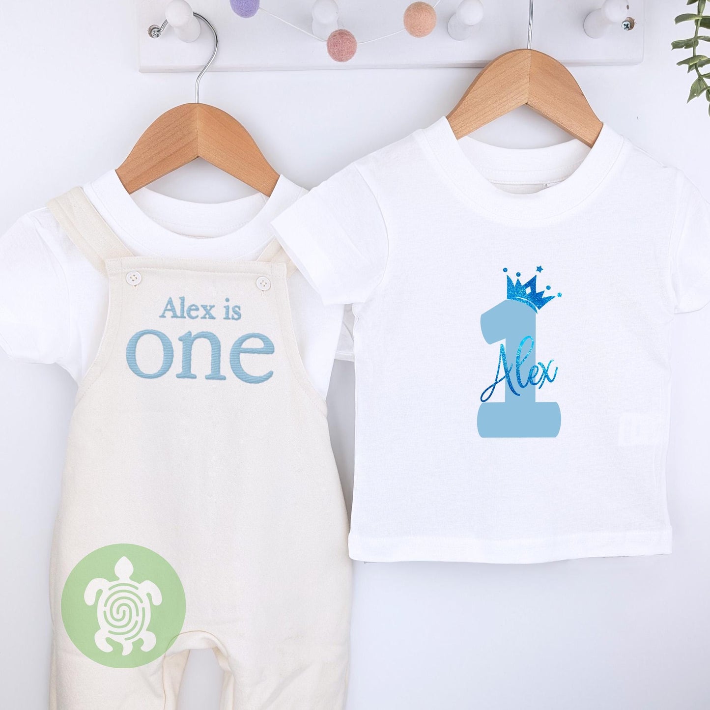 Crown 1st 2nd Birthday Embroidered Birthday Fleece Dungarees, Party Outfit design, Toddler 1st 2nd, Boy Girl Party Outfit, Birthday Outfit