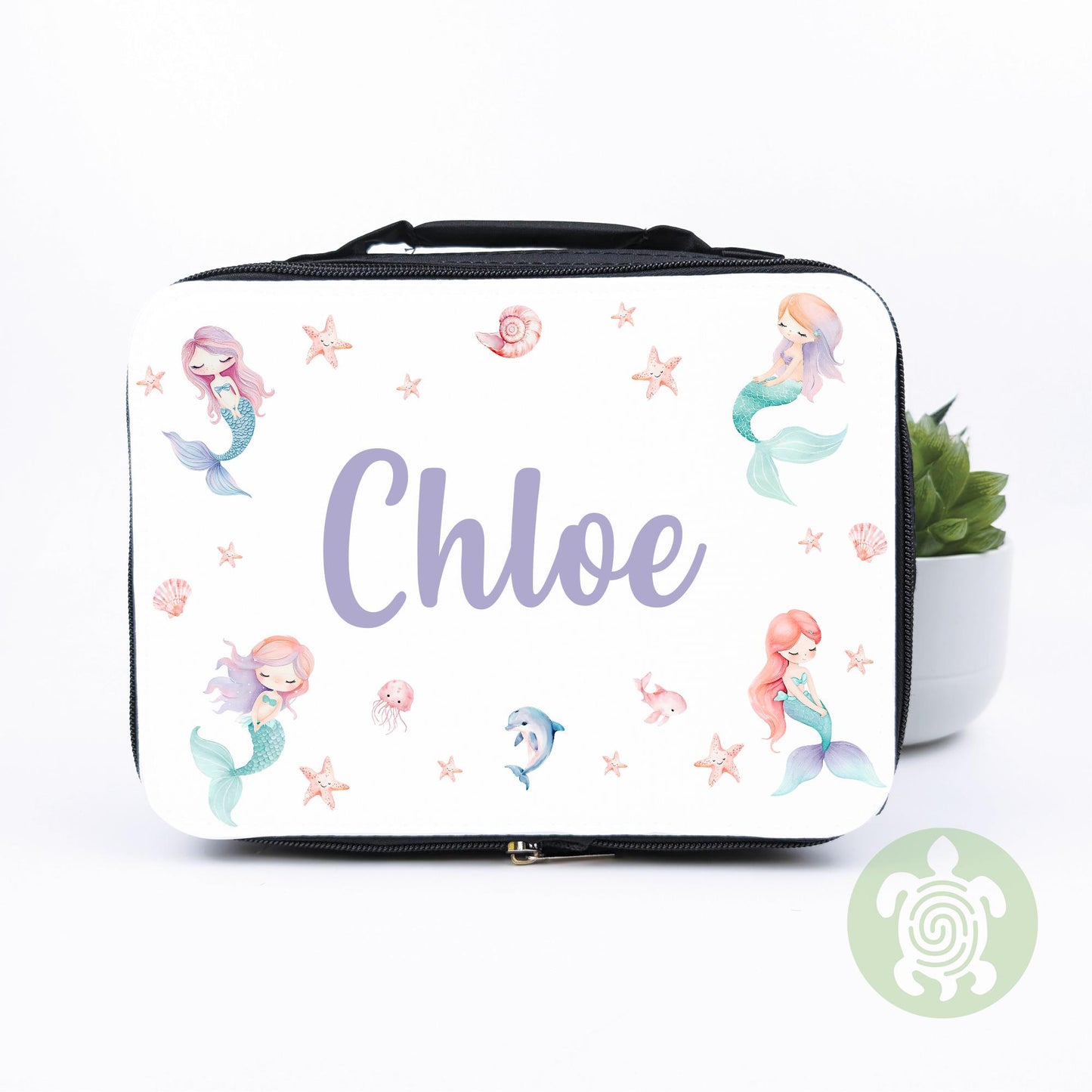 Personalised Mermaid Lunch Bag, Snack Box & Water Bottle Set - Kids Lunch Bag - Girls Lunch Box - Kids Water Bottles - Girls back to school