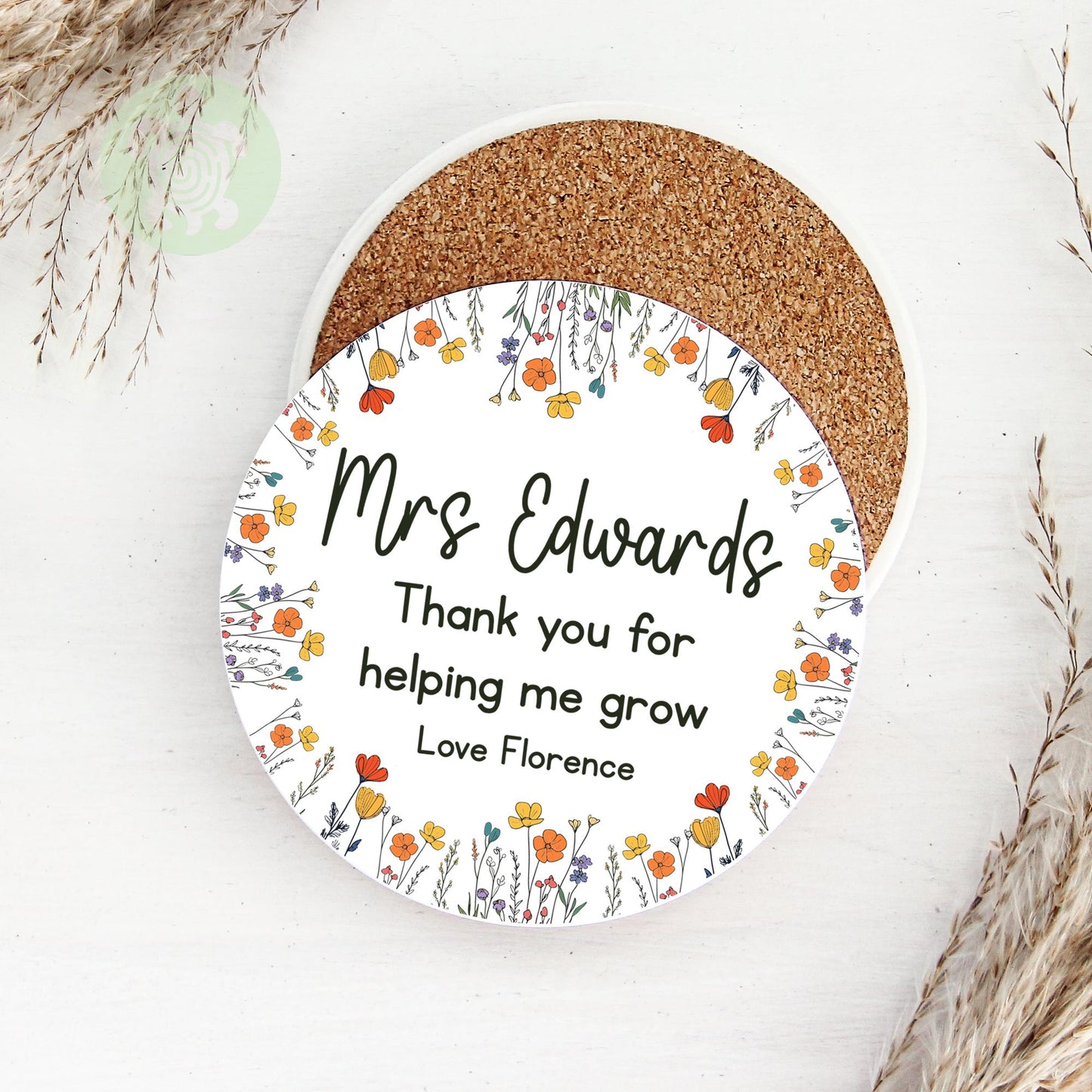 Personalised Wild Flowers Teacher Thank You Gift, Teacher Mug With Name, Teacher Appreciation Gift, End of Term Gift, Nursery Teacher Gift