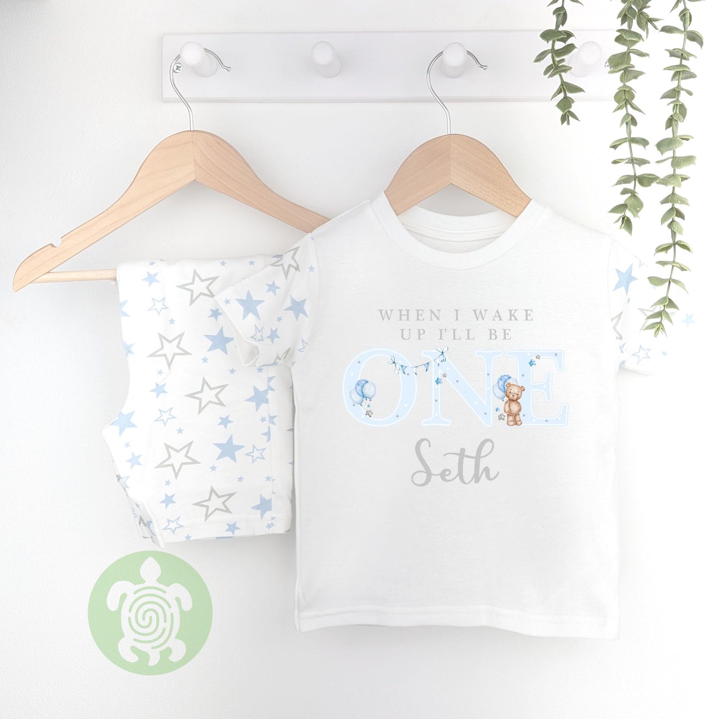Personalised Birthday Shorts Sleeve & Shorts set, 1st 2nd 3rd Birthday, Boy Girl Pyjamas, When I Wake Up I'll Be, Birthday Gift, Summer Set