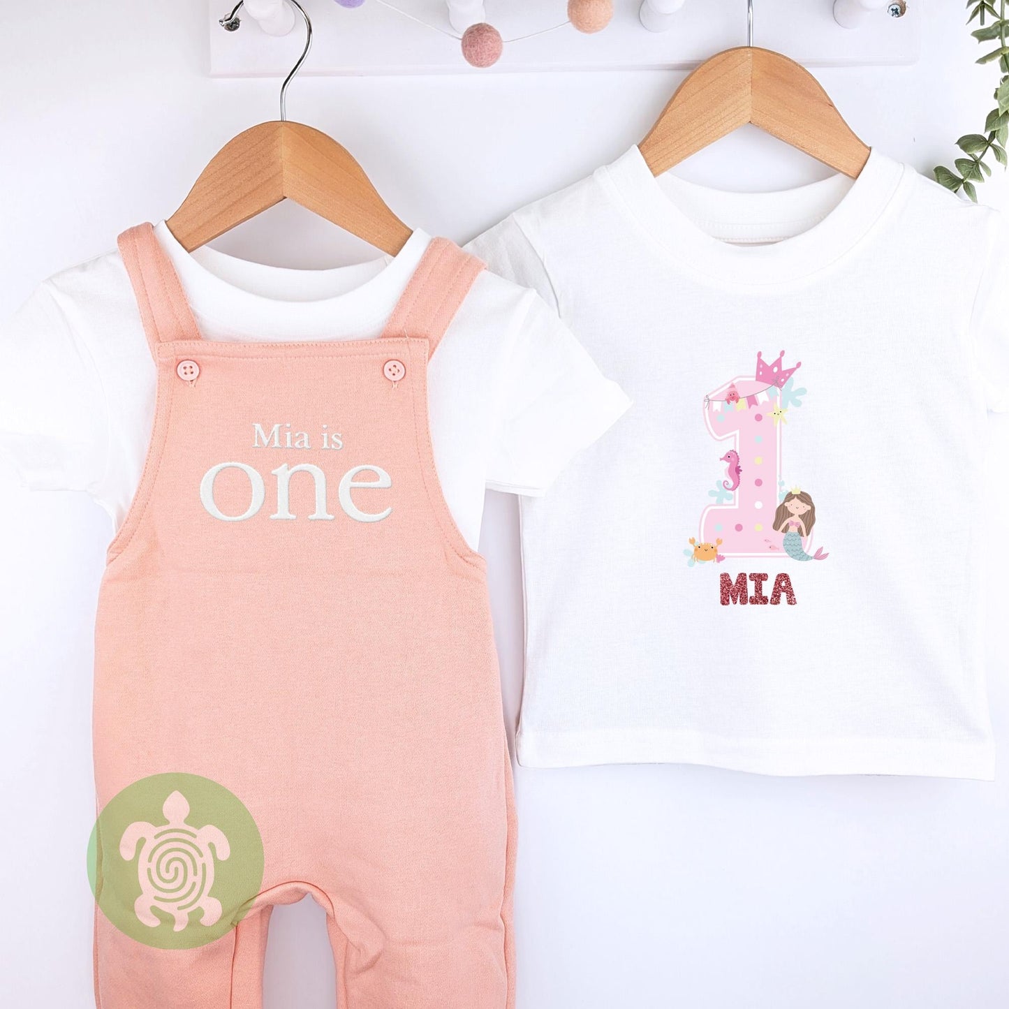 Any Age Personalised Embroidered Birthday Dusty Pink Fleece Dungarees Set,1st Party Outfit with Colour Print,Childs Clothing,Birthday Outfit