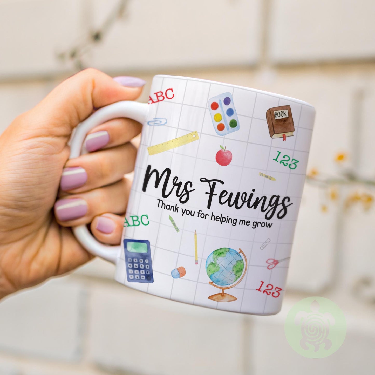 Personalised School Teacher Thank You Gift, Teacher Mug With Name, Teacher Appreciation Gift, End of Term Gift, Nursery Teacher Gift