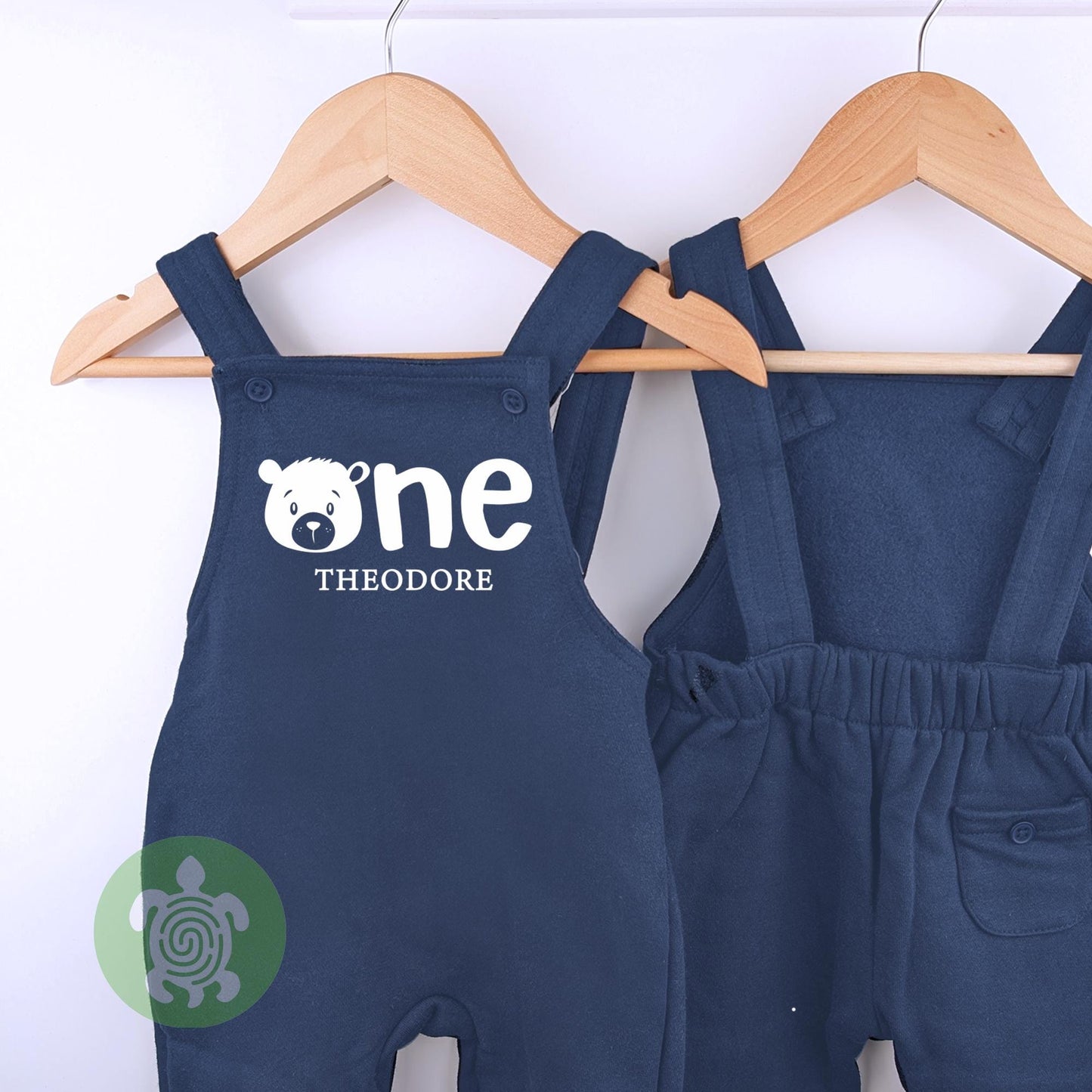 Personalised Beary 1st Birthday Embroidered Outfit Navy Fleece Dungarees, 1st Party Outfit, Childs Clothing, Birthday Outfit, Bear Themed