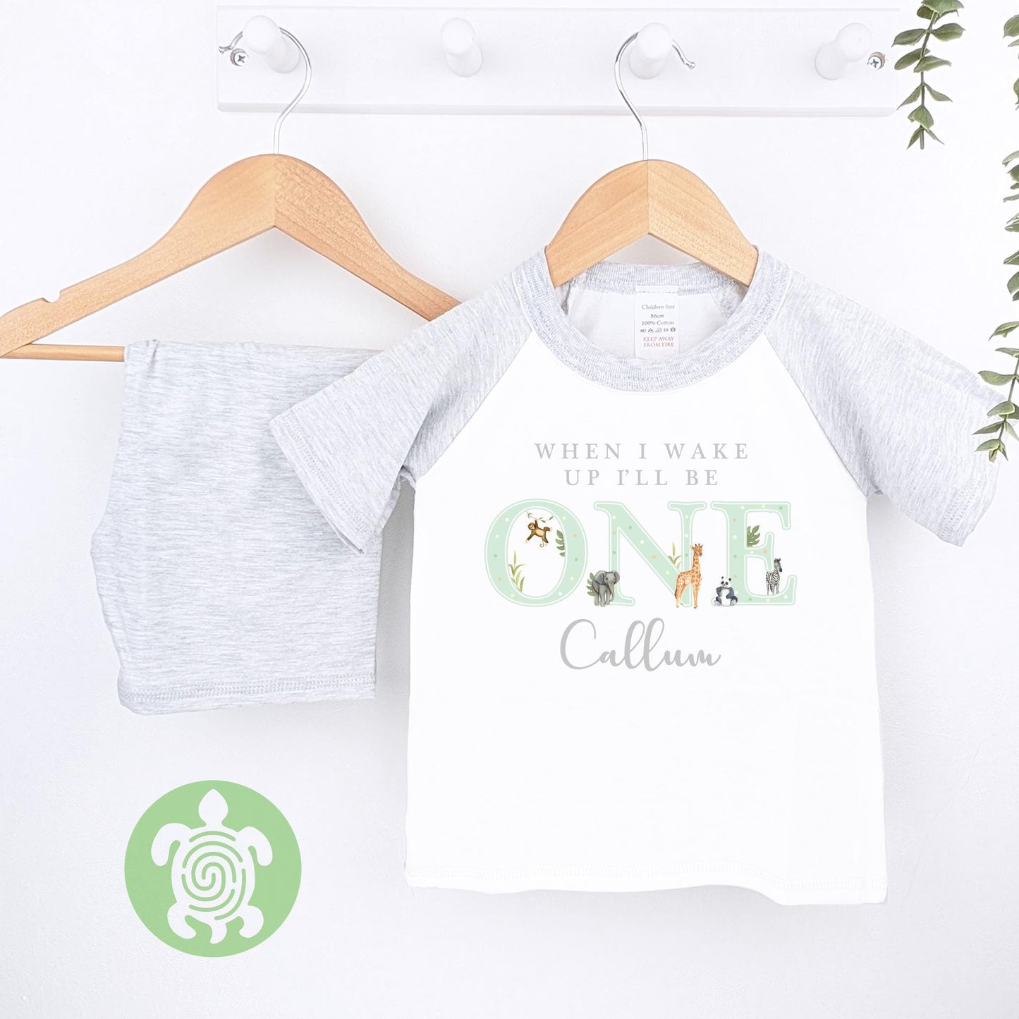 Personalised Birthday Shorts Sleeve & Shorts set, 1st 2nd 3rd Birthday, Boy Girl Pyjamas, When I Wake Up I'll Be, Birthday Gift, Summer Set