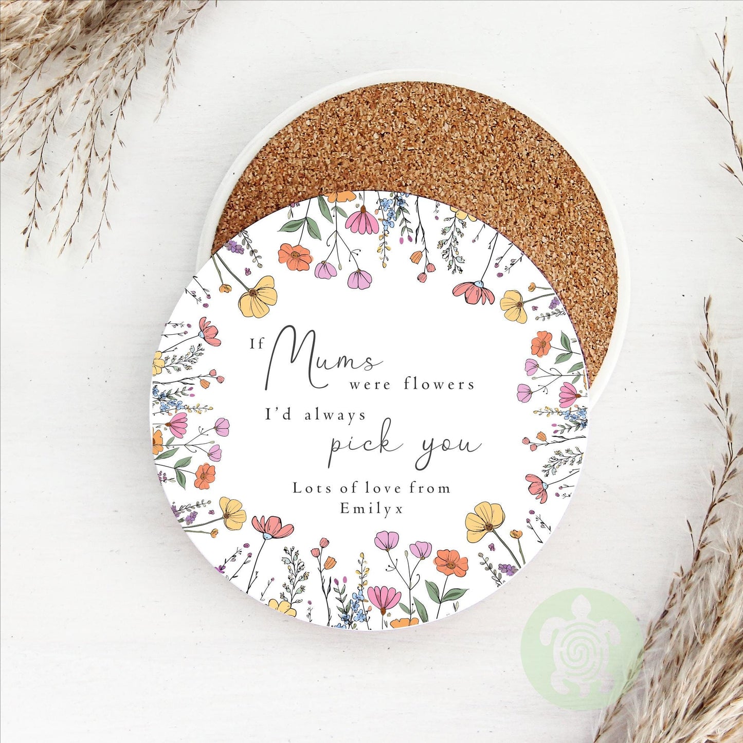 Personalised If.. Were Flowers Mug and Coaster Gift, Gifts for Mums, Gifts for Nanny, Gifts for Aunite, Customised Photo, Memorable Keepsake