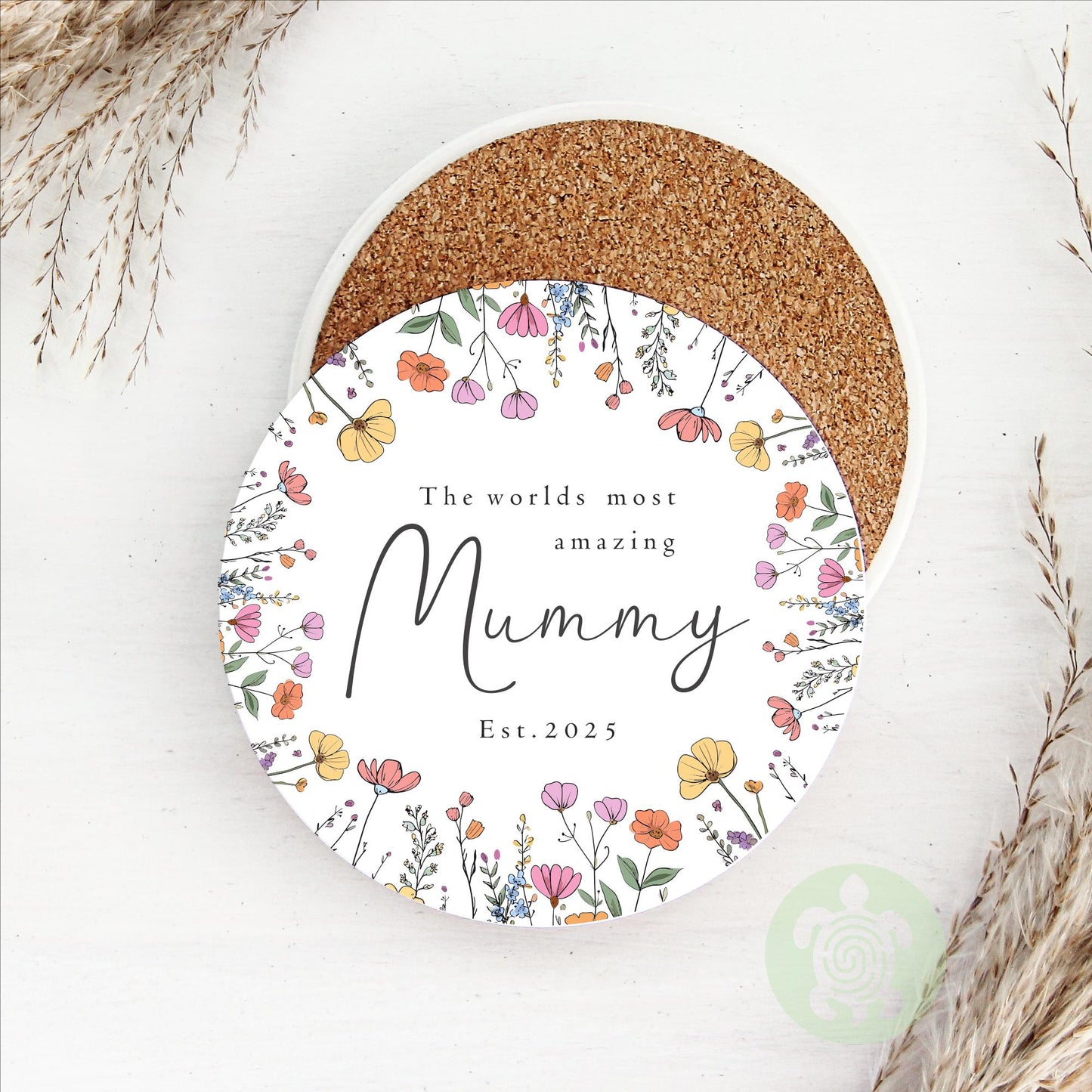 Personalised The Worlds Most Flowers Mug and Coaster Gift, Gifts for Mums Nanny, Gifts for Auntie, Customised Photo, Memorable Keepsake