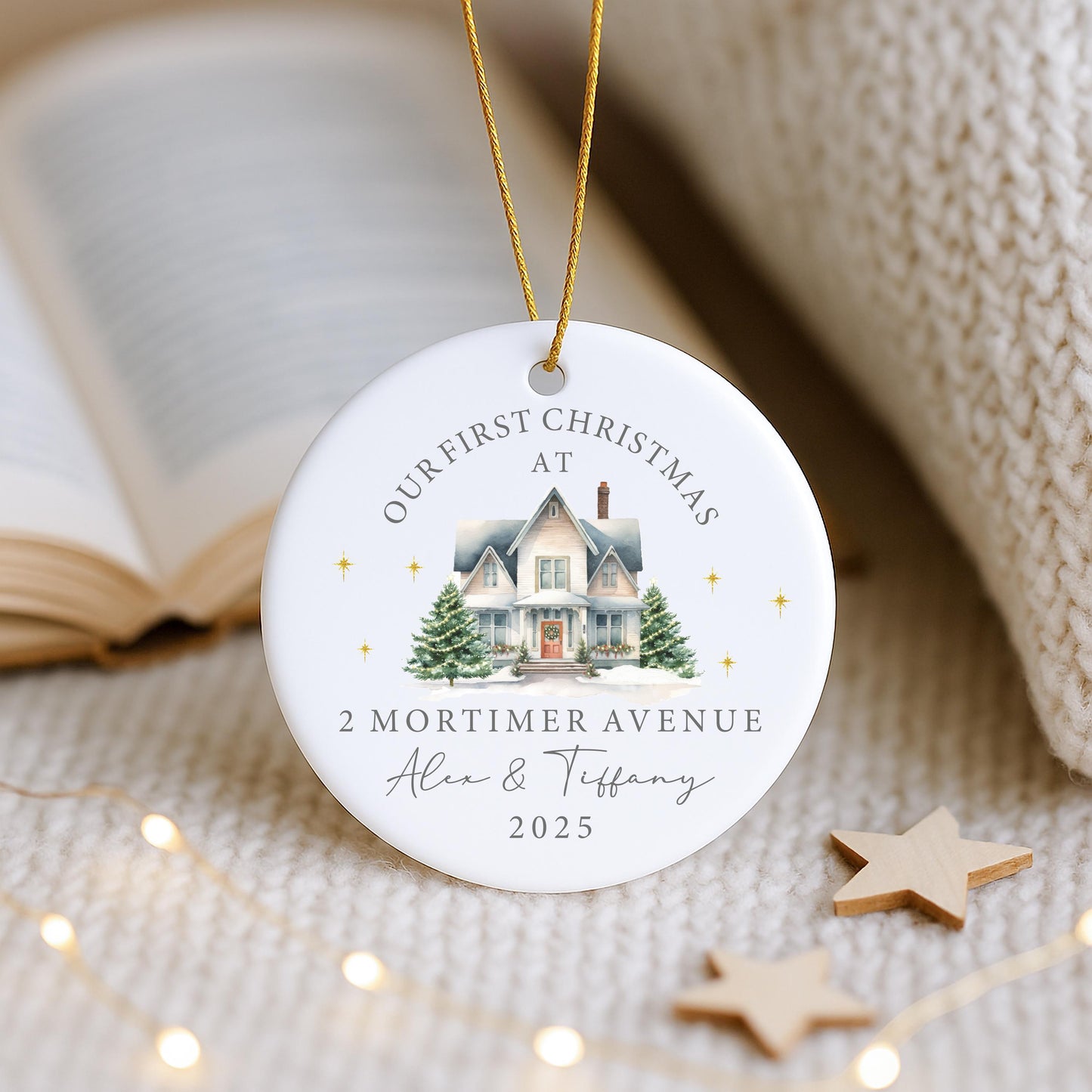 Personalised First Christmas In Our New Home Bauble | Ceramic Decoration | Couple Christmas Keepsake | First Christmas New Home | Xmas Tree