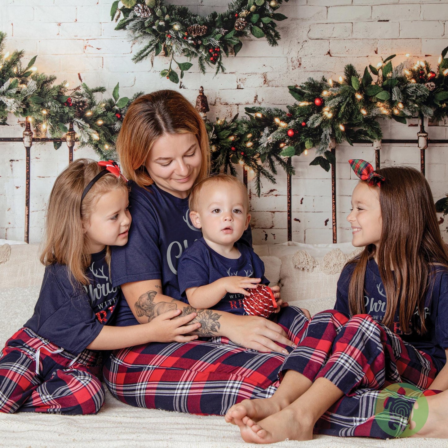 Luxury Christmas With The Matching Adults Christmas Outfit, Red Tartan Festive Pattern, Personalised Clothing Set, Tight-fitting style