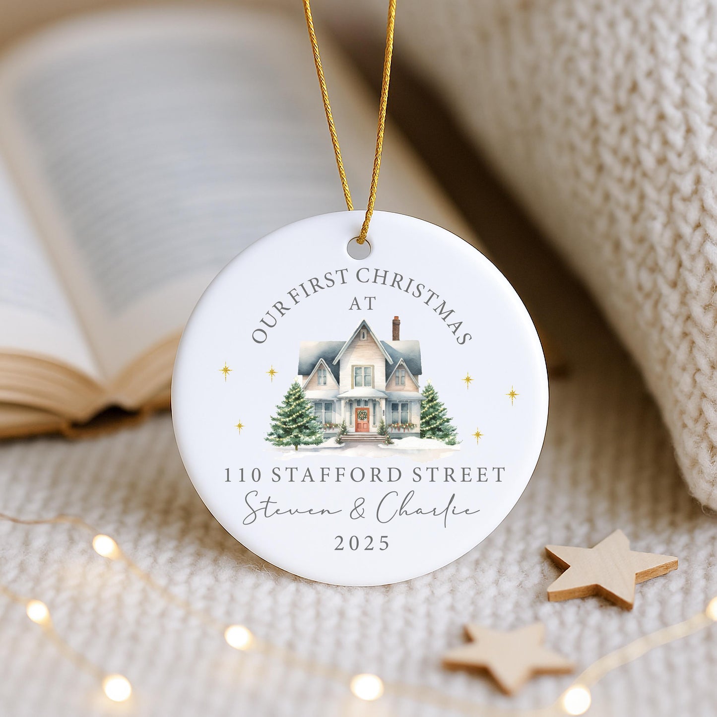Personalised First Christmas In Our New Home Bauble | Ceramic Decoration | Couple Christmas Keepsake | First Christmas New Home | Xmas Tree
