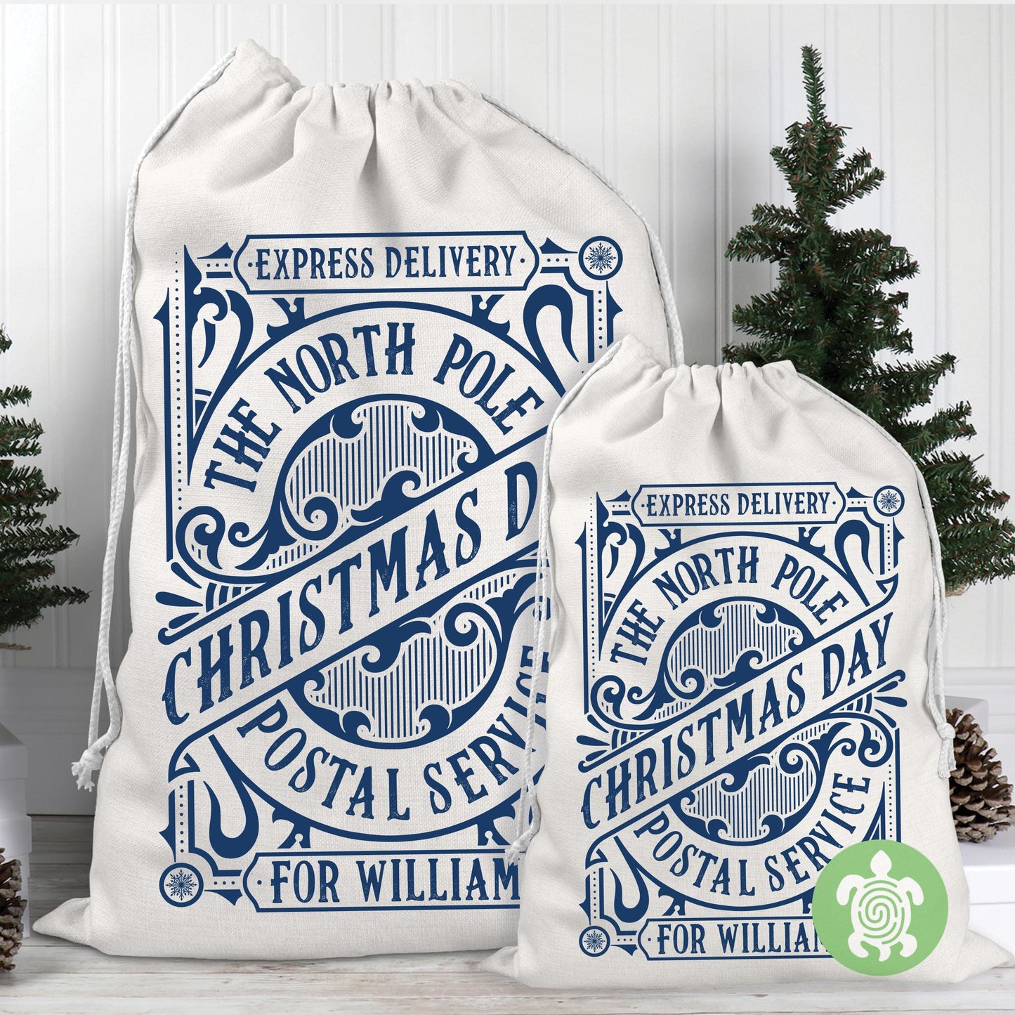 Personalised Christmas Traditional Sack, Luxury Linen Polyester Sack, Christmas Eve Box, 1st Christmas sack, Toy Gift bag, Family Christmas